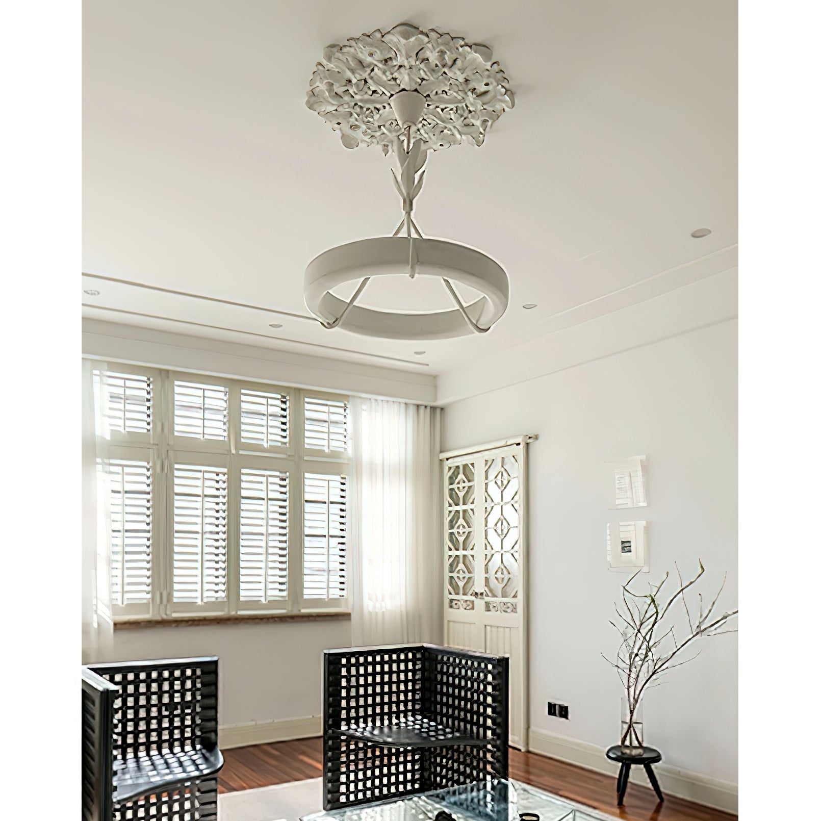 Zevinora Modern Minimalist Plaster Plastic Chandelier - Lamp Copper