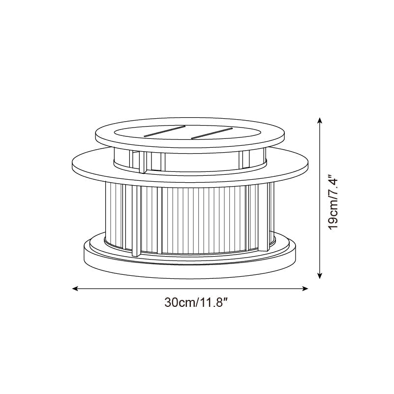 Titan Lampe Extérieure Cylindre en Acier Inoxydable Acrylique - Neutralighting
