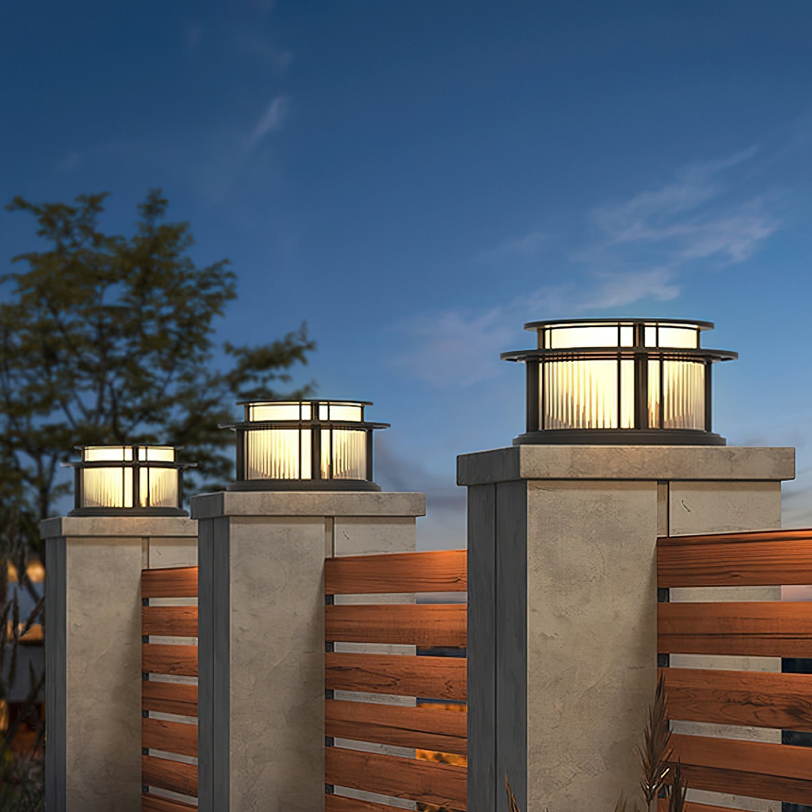 Titan Lampe Extérieure Cylindre en Acier Inoxydable Acrylique - Neutralighting