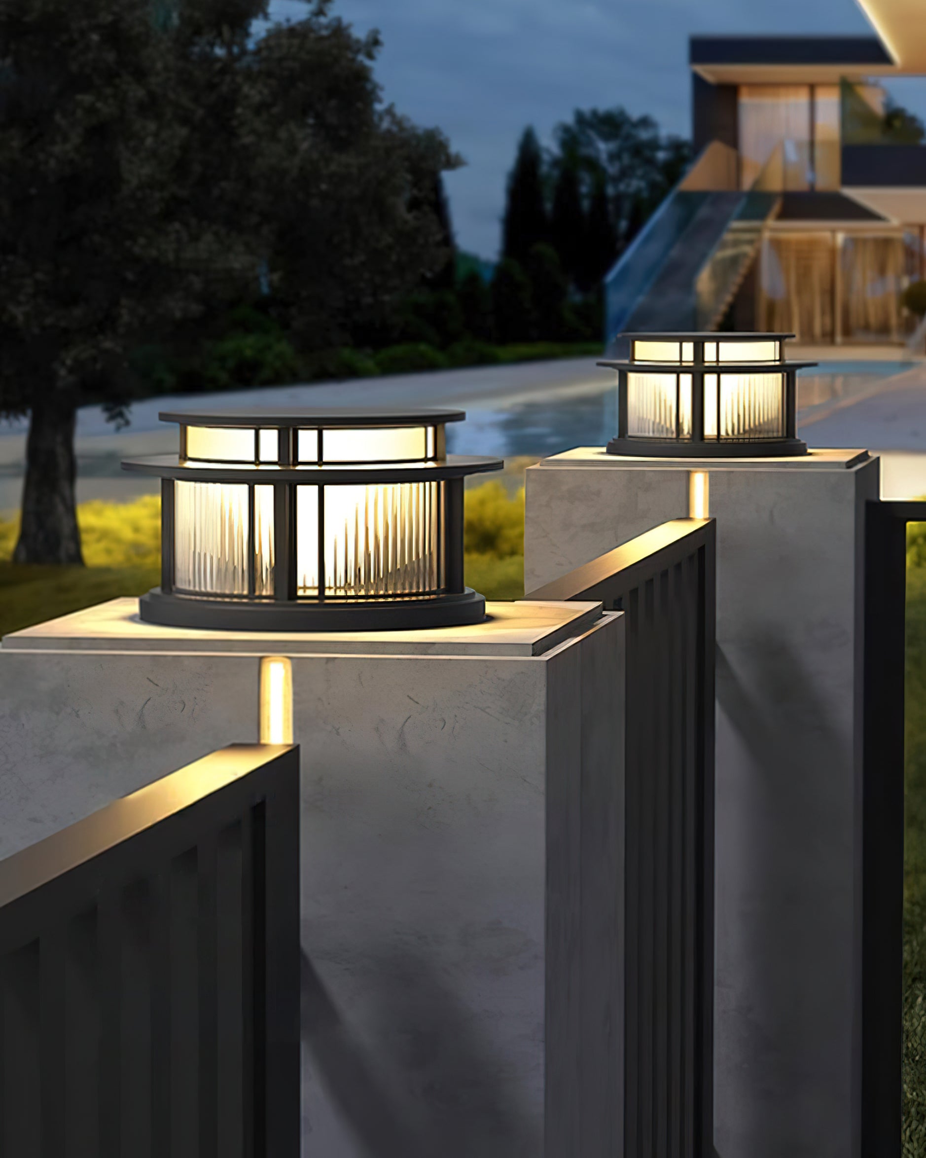 Titan Lampe Extérieure Cylindre en Acier Inoxydable Acrylique - Neutralighting