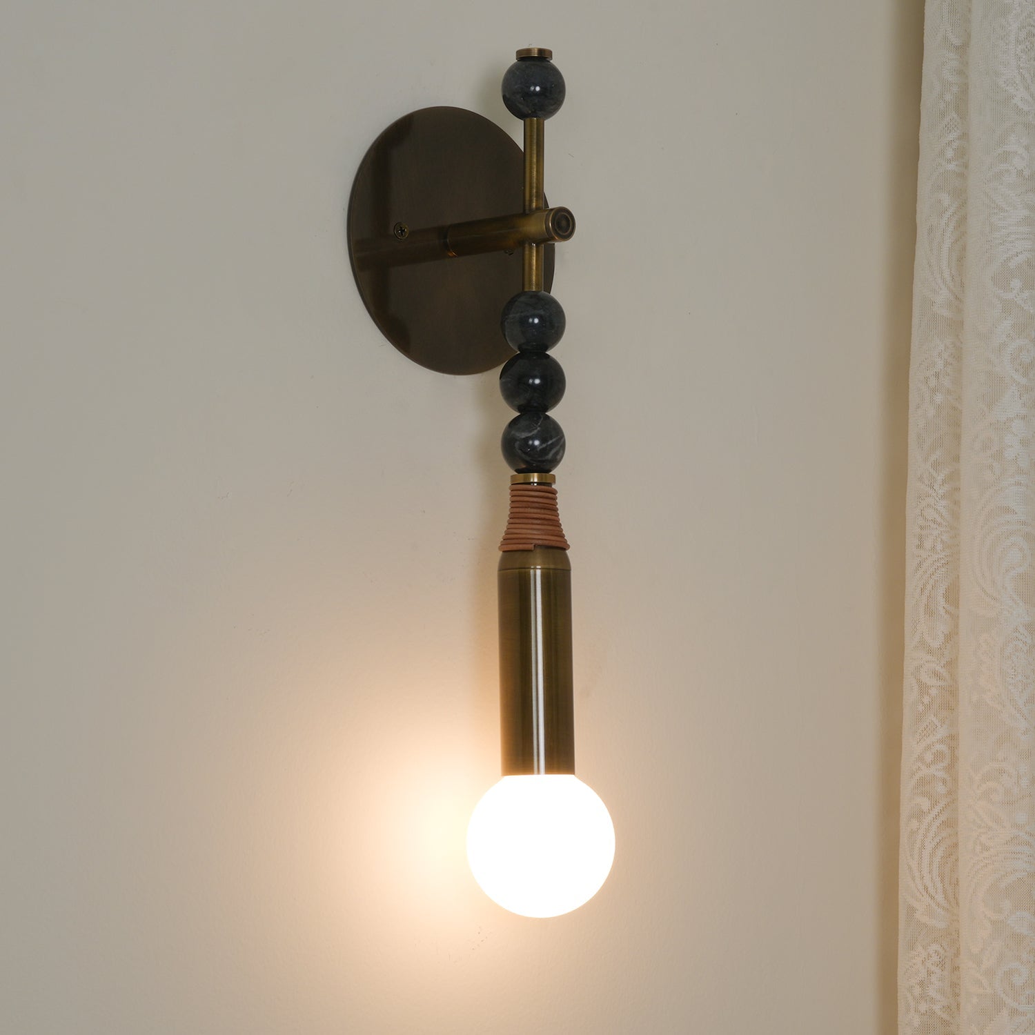 Icarira Modern Minimalist Marble Wall Lamp - Lamp Copper