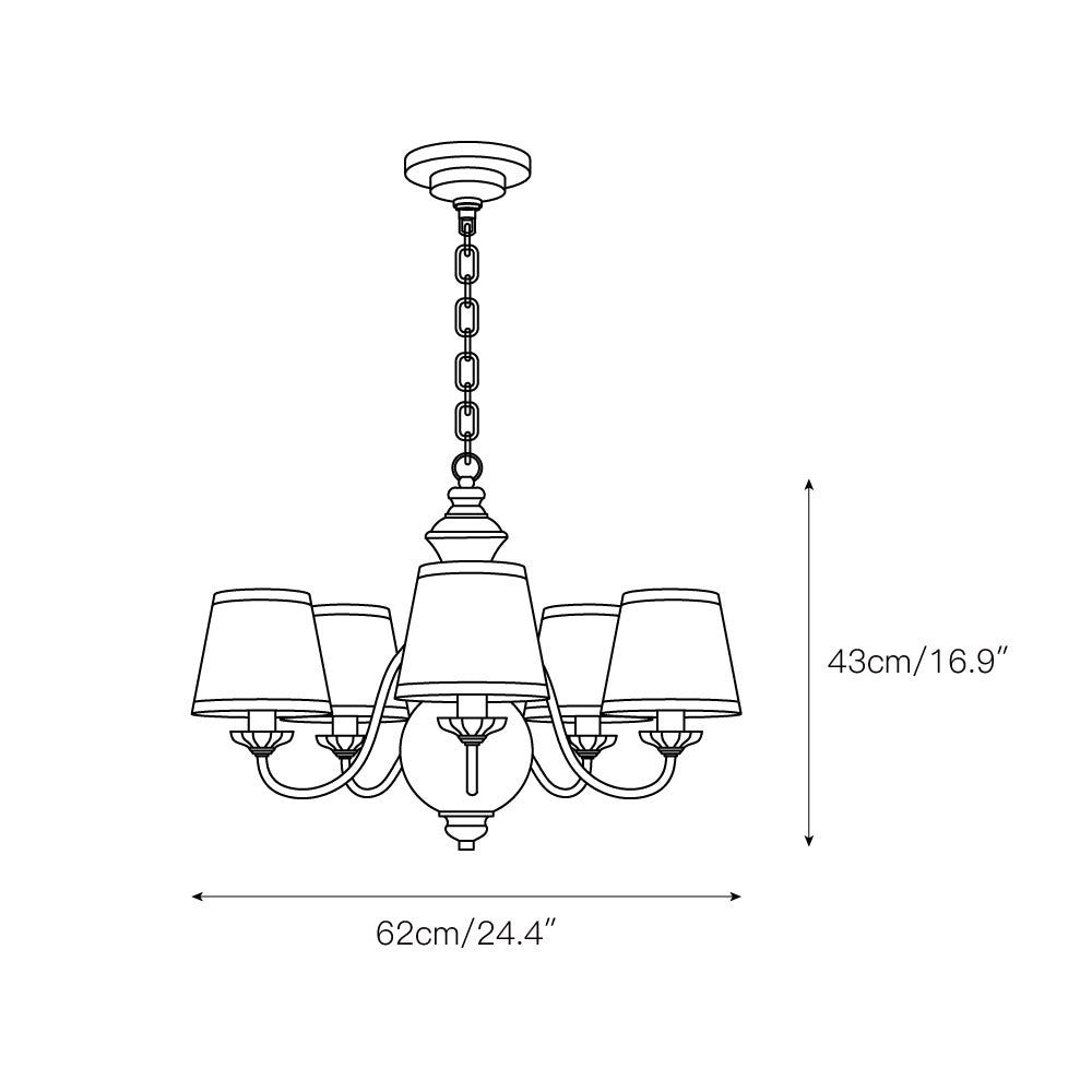 Tofty Postmodern Luxury Fabric Chandelier - Lamp Copper