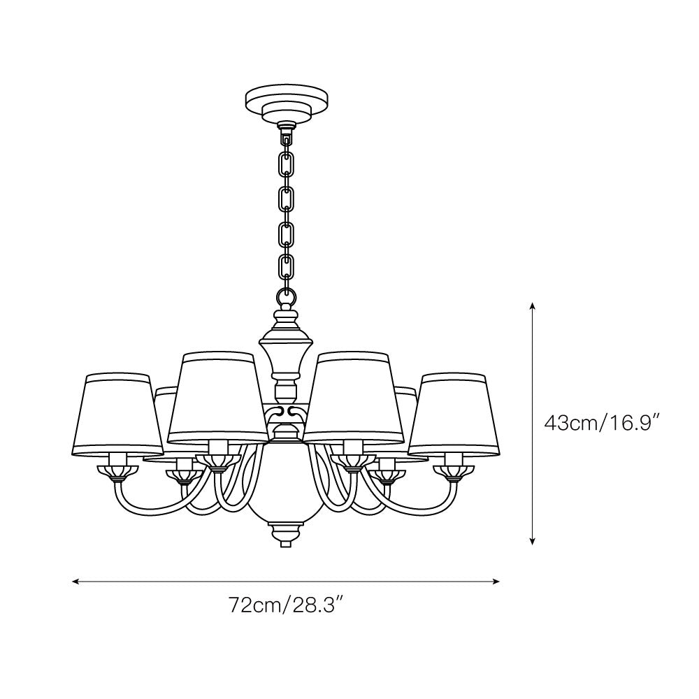 Tofty Postmodern Luxury Fabric Chandelier - Lamp Copper