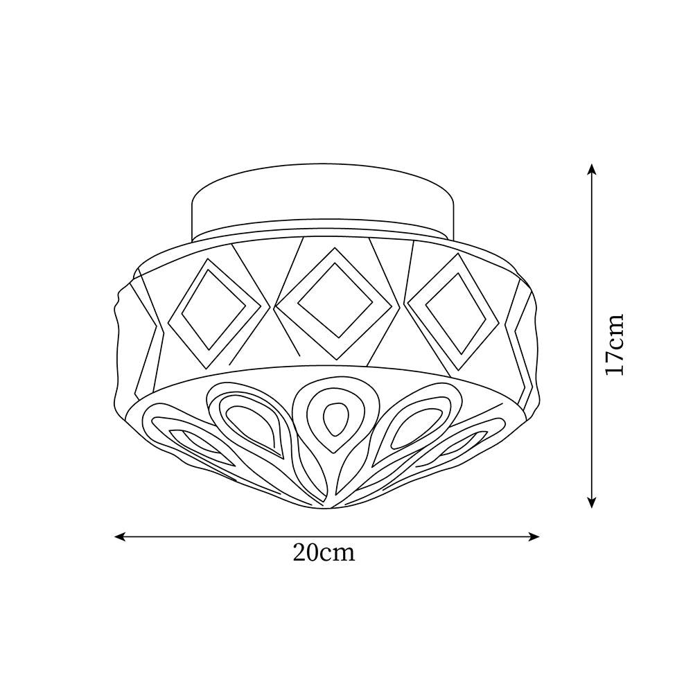 Evale Lustra Plafonnier Givré Semi-Encastré - Neutralighting