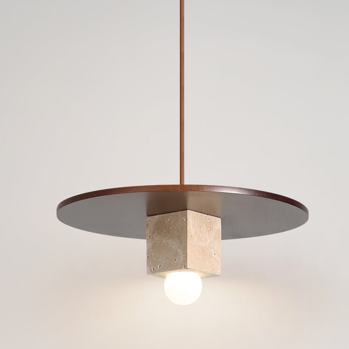 Ucariel Géométrique Travertin Pendentif Lumière - Neutralighting