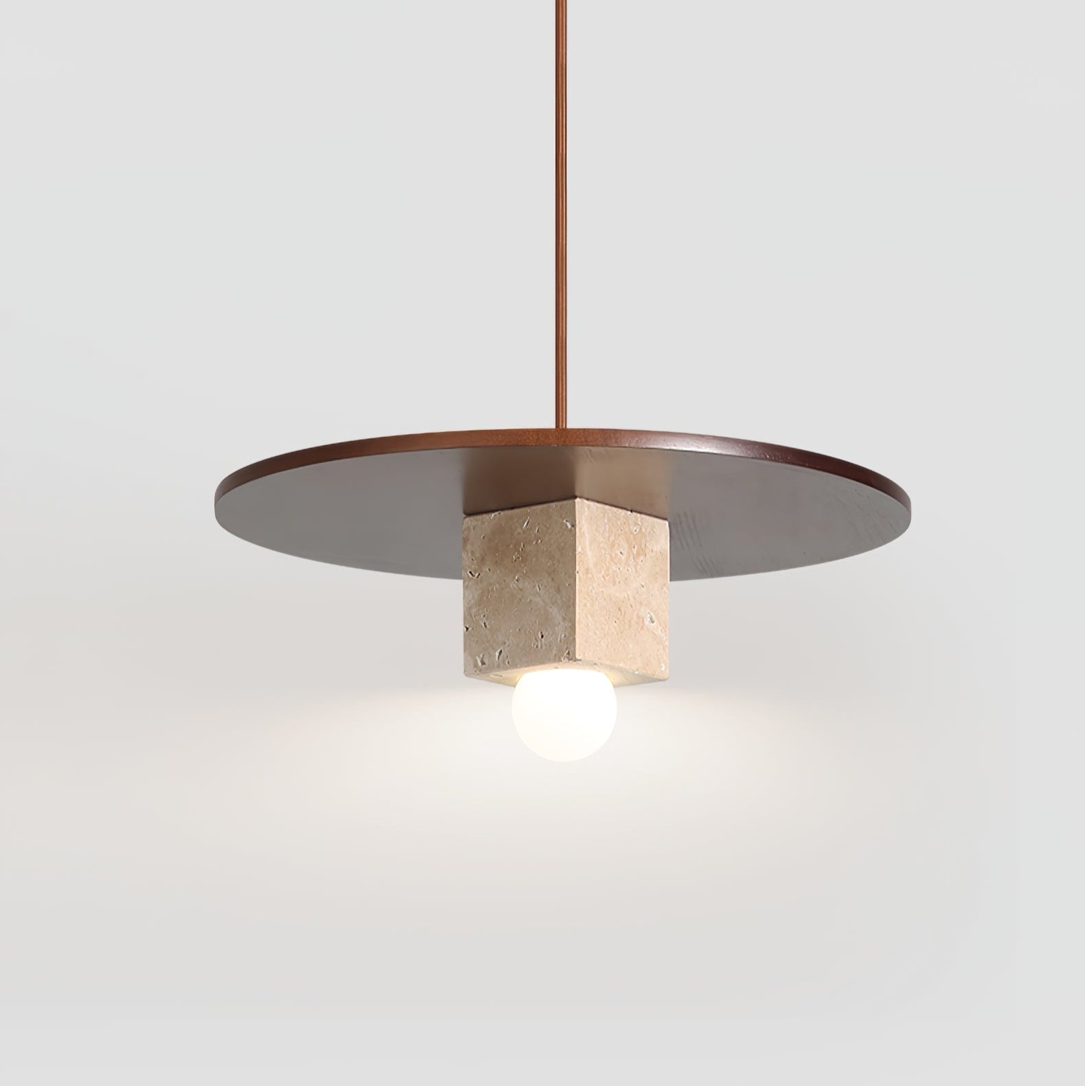 Ucariel Géométrique Travertin Pendentif Lumière - Neutralighting