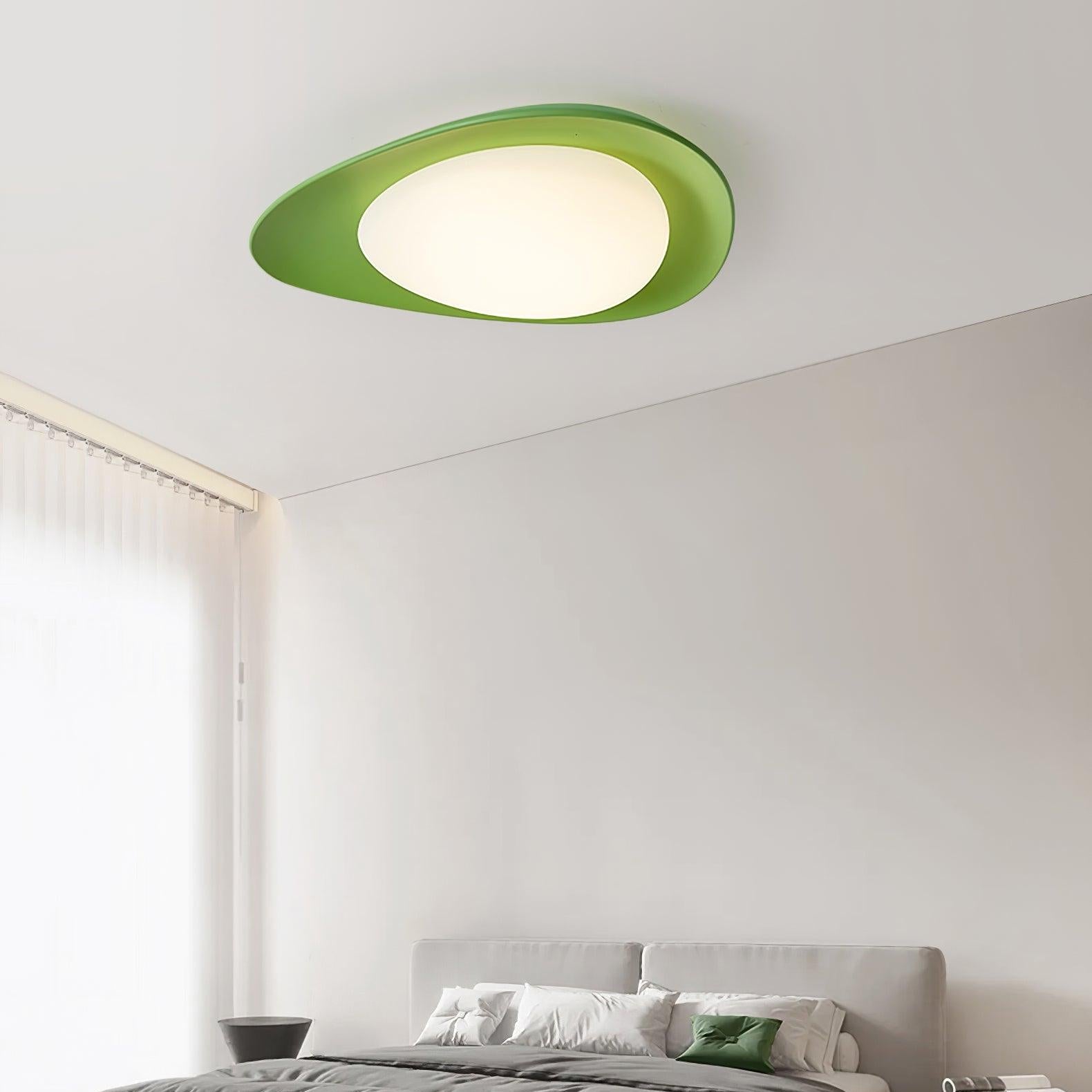 Blex Plafonnier Vert & Beige en Forme de Galet - Neutralighting