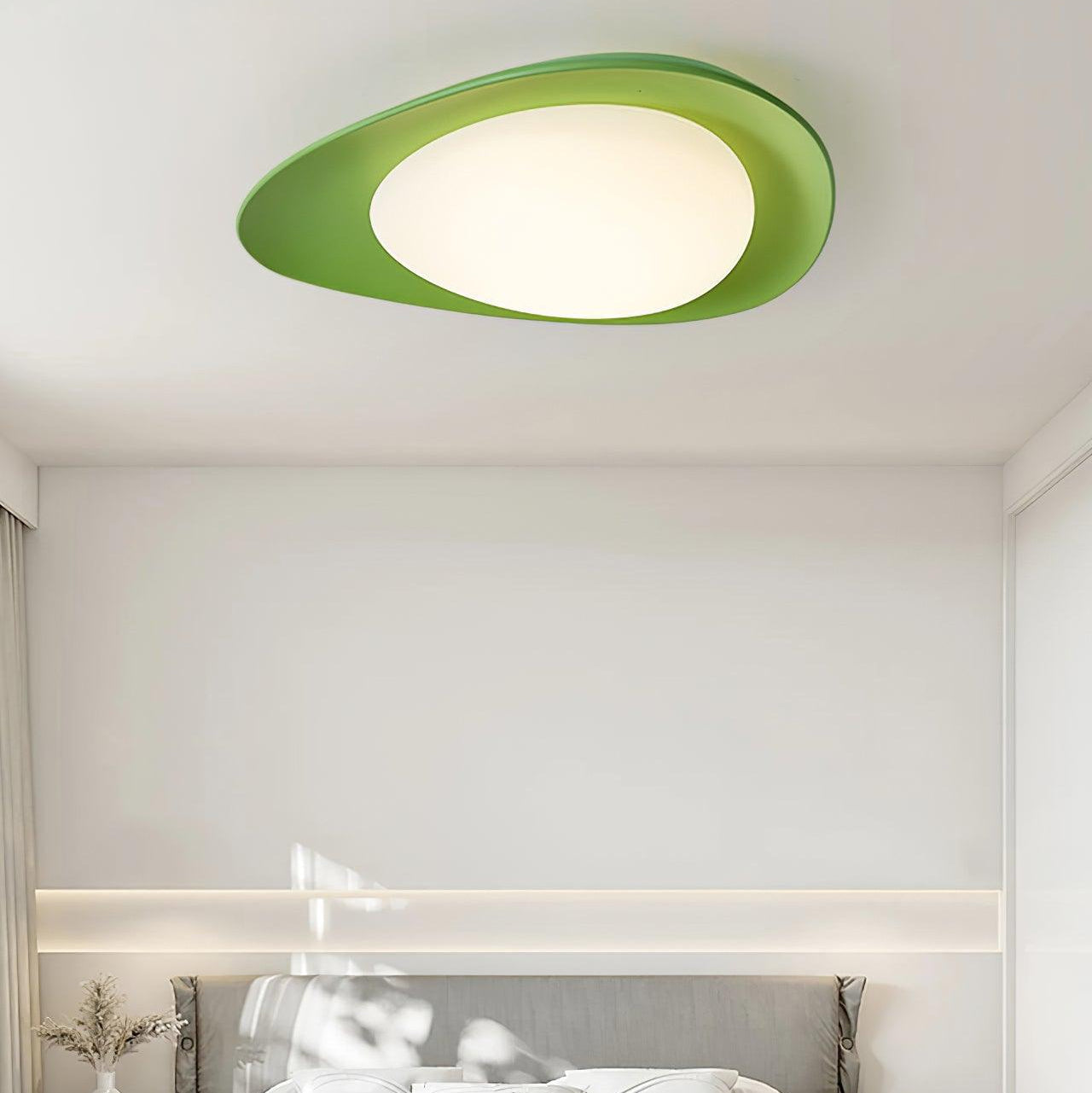 Blex Plafonnier Vert & Beige en Forme de Galet - Neutralighting