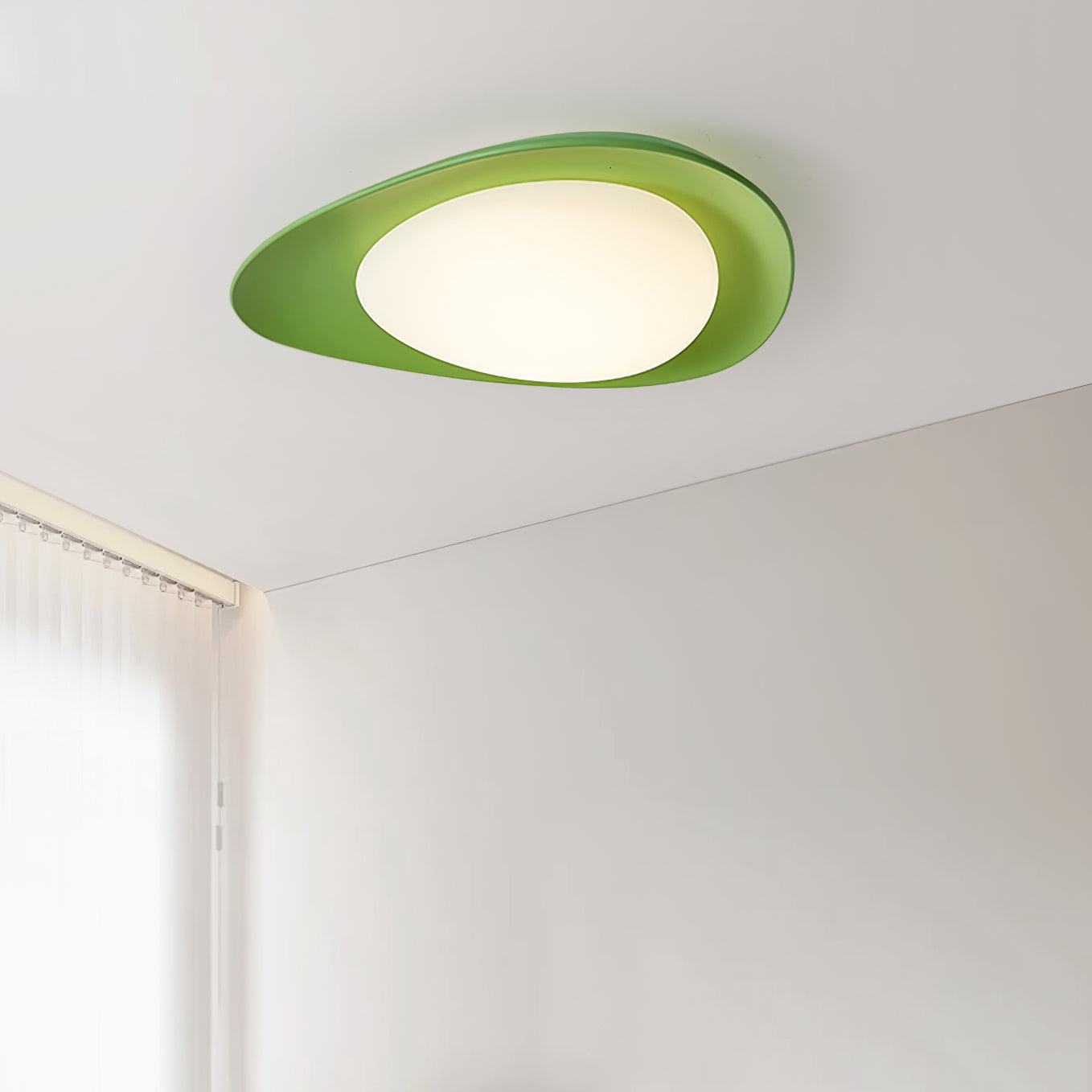 Blex Plafonnier Vert & Beige en Forme de Galet - Neutralighting
