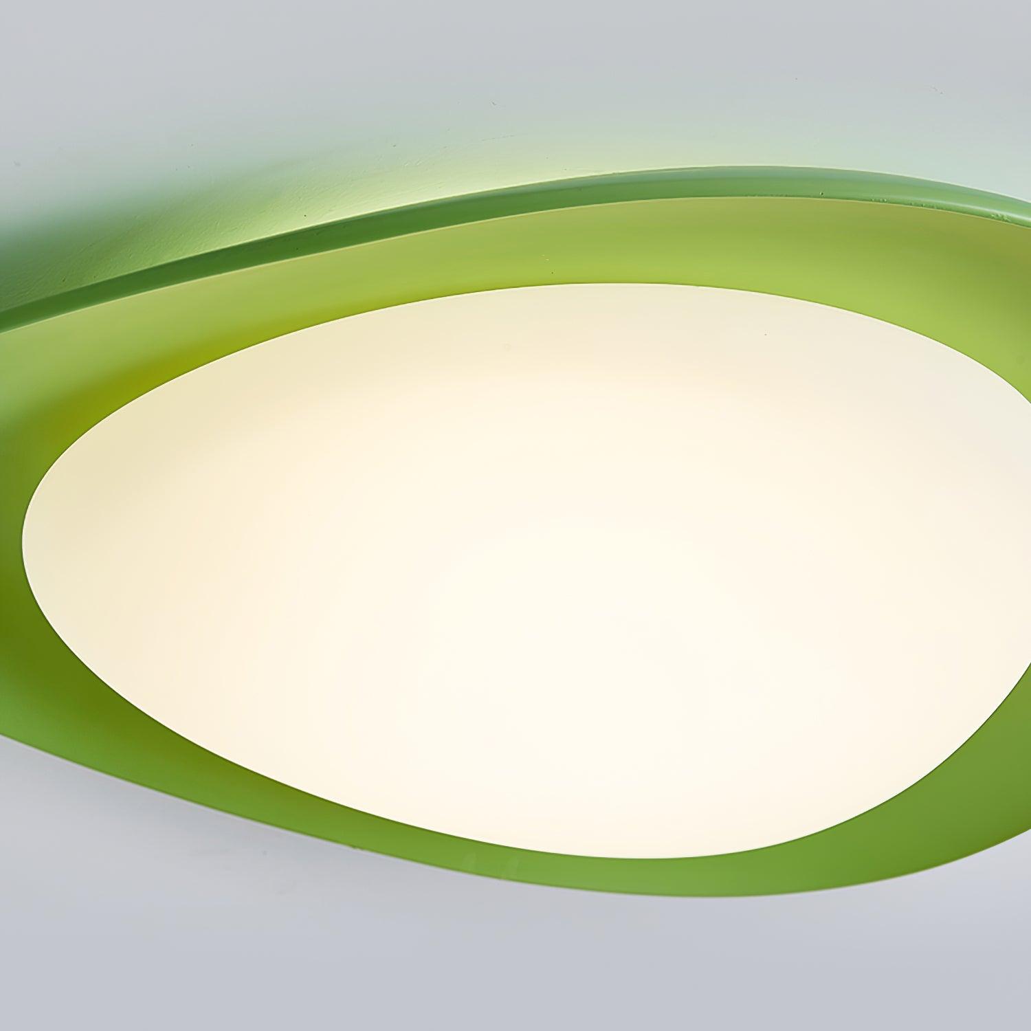 Blex Plafonnier Vert & Beige en Forme de Galet - Neutralighting