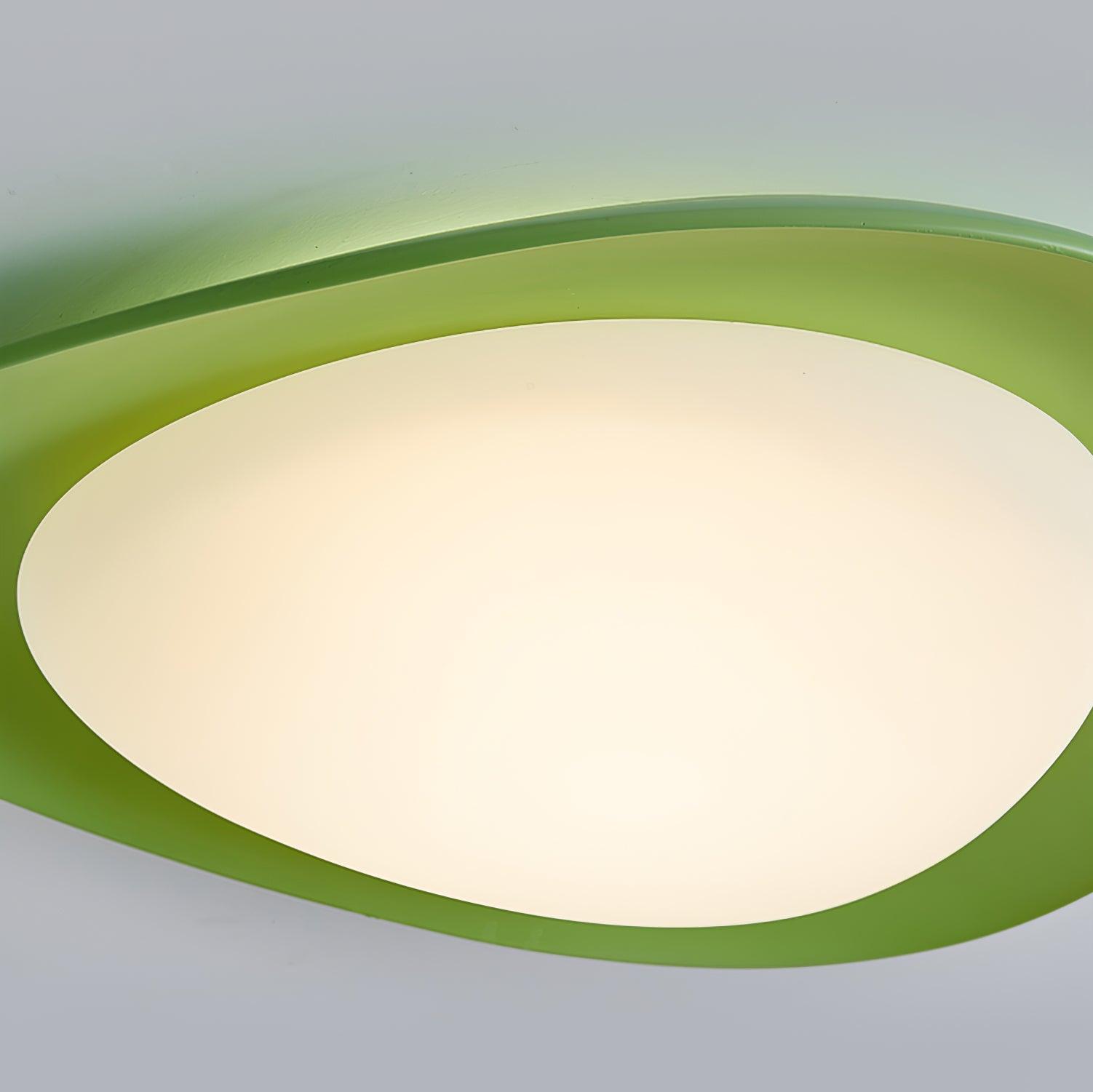 Blex Plafonnier Vert & Beige en Forme de Galet - Neutralighting