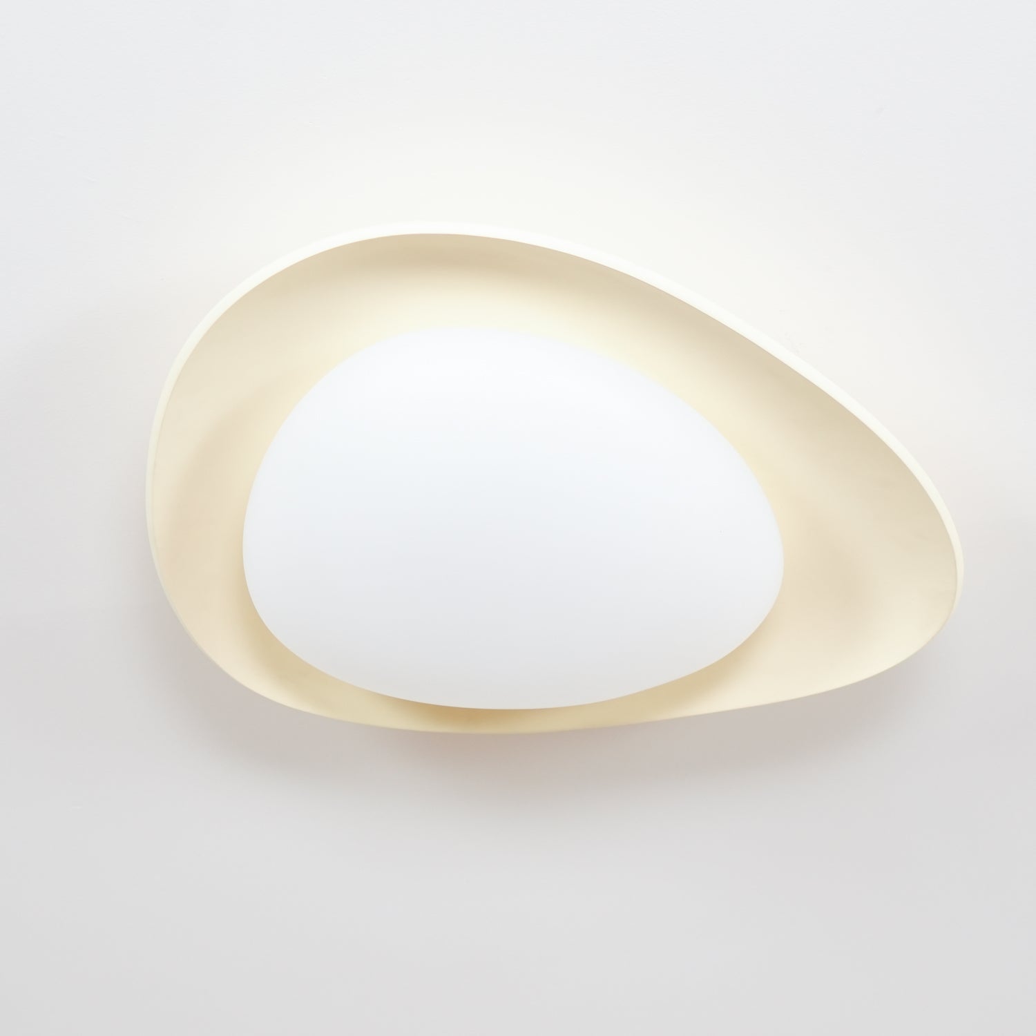 Blex Plafonnier Vert & Beige en Forme de Galet - Neutralighting