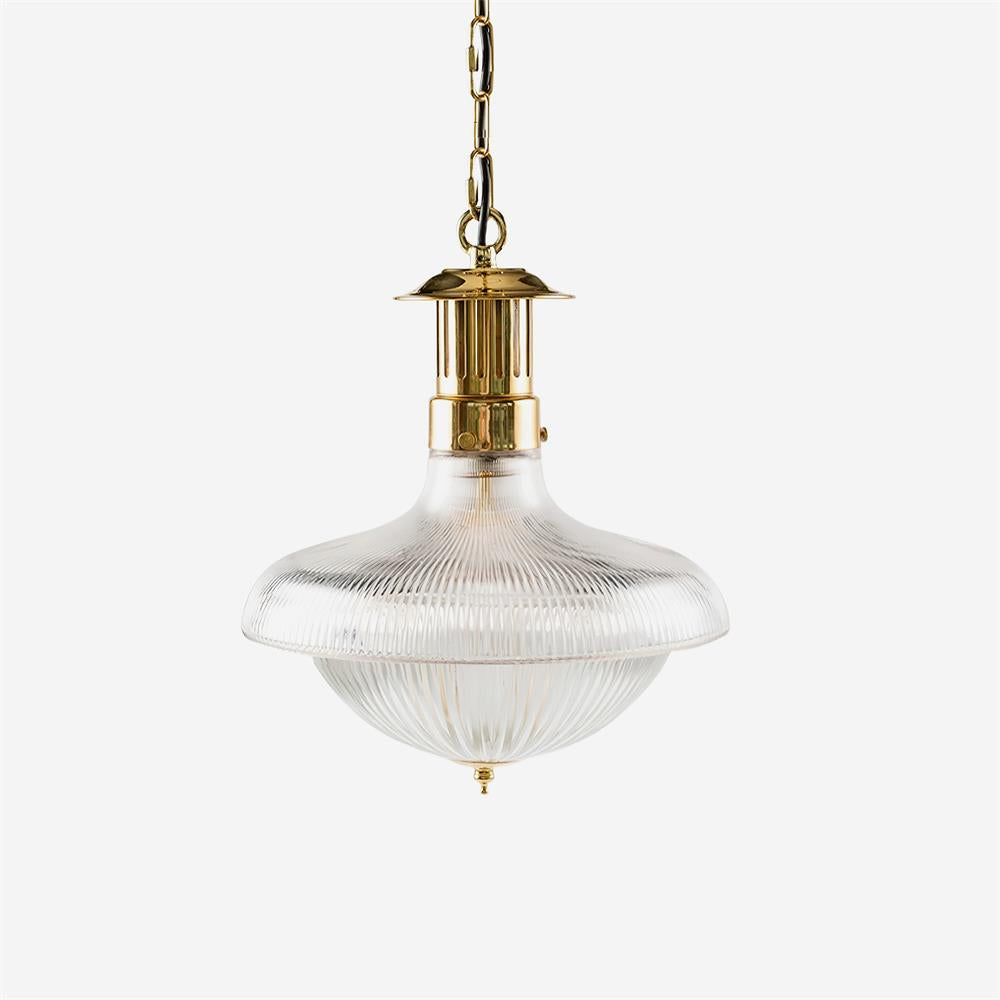 Orvel Clear Ribbed Glass Pendant Lamp - Neutralighting