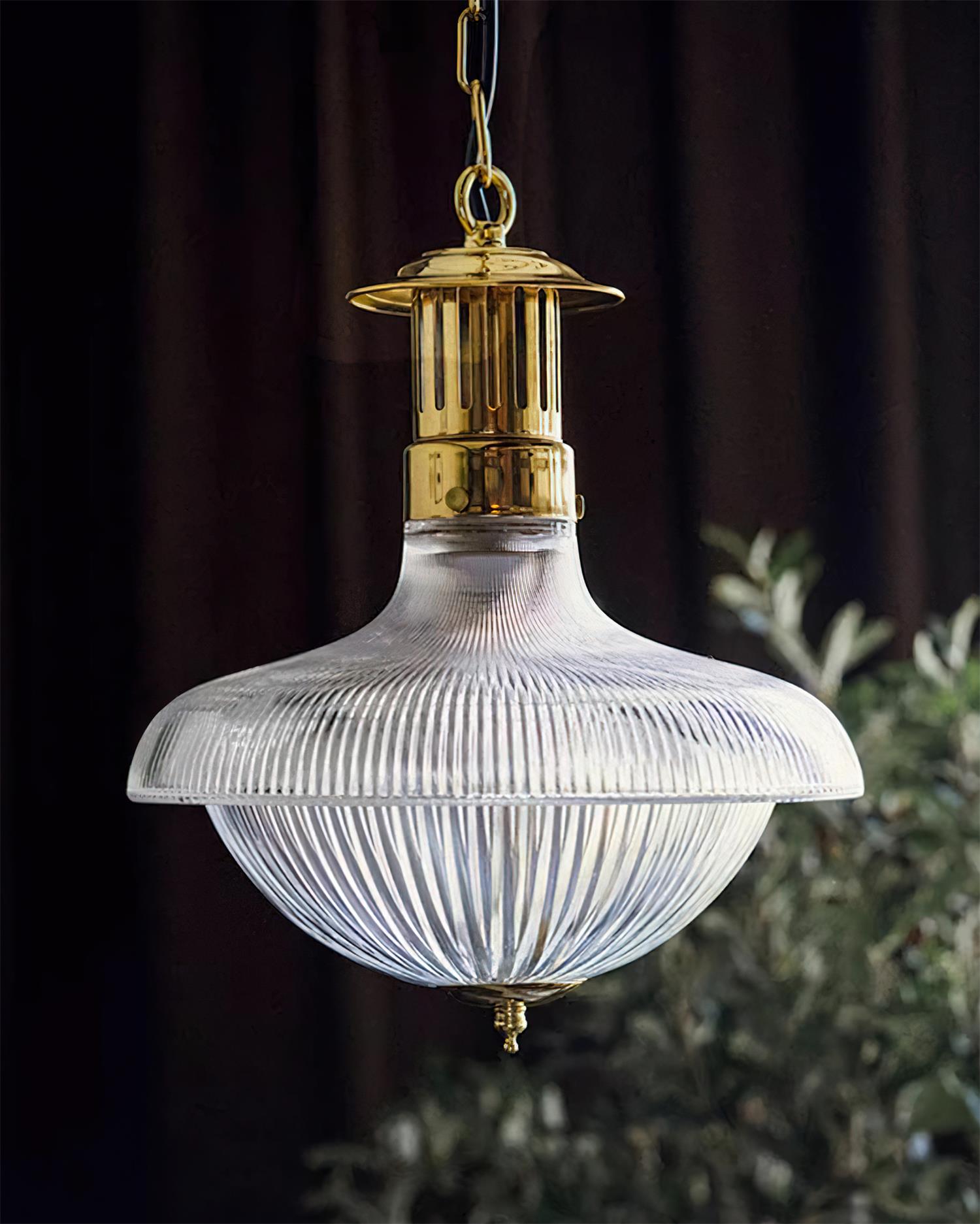 Orvel Clear Ribbed Glass Pendant Lamp - Neutralighting