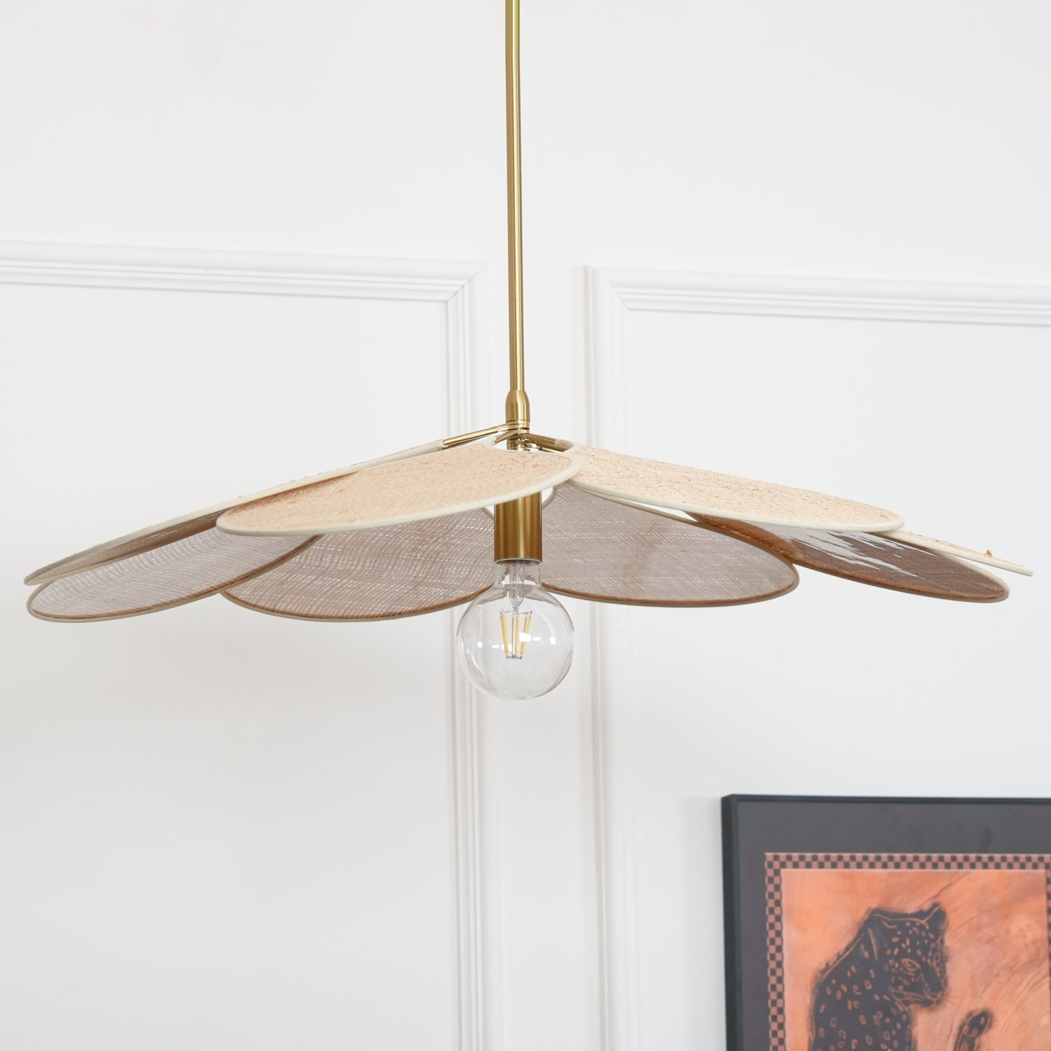 Tory Floraison Rotin Suspension - Neutralighting