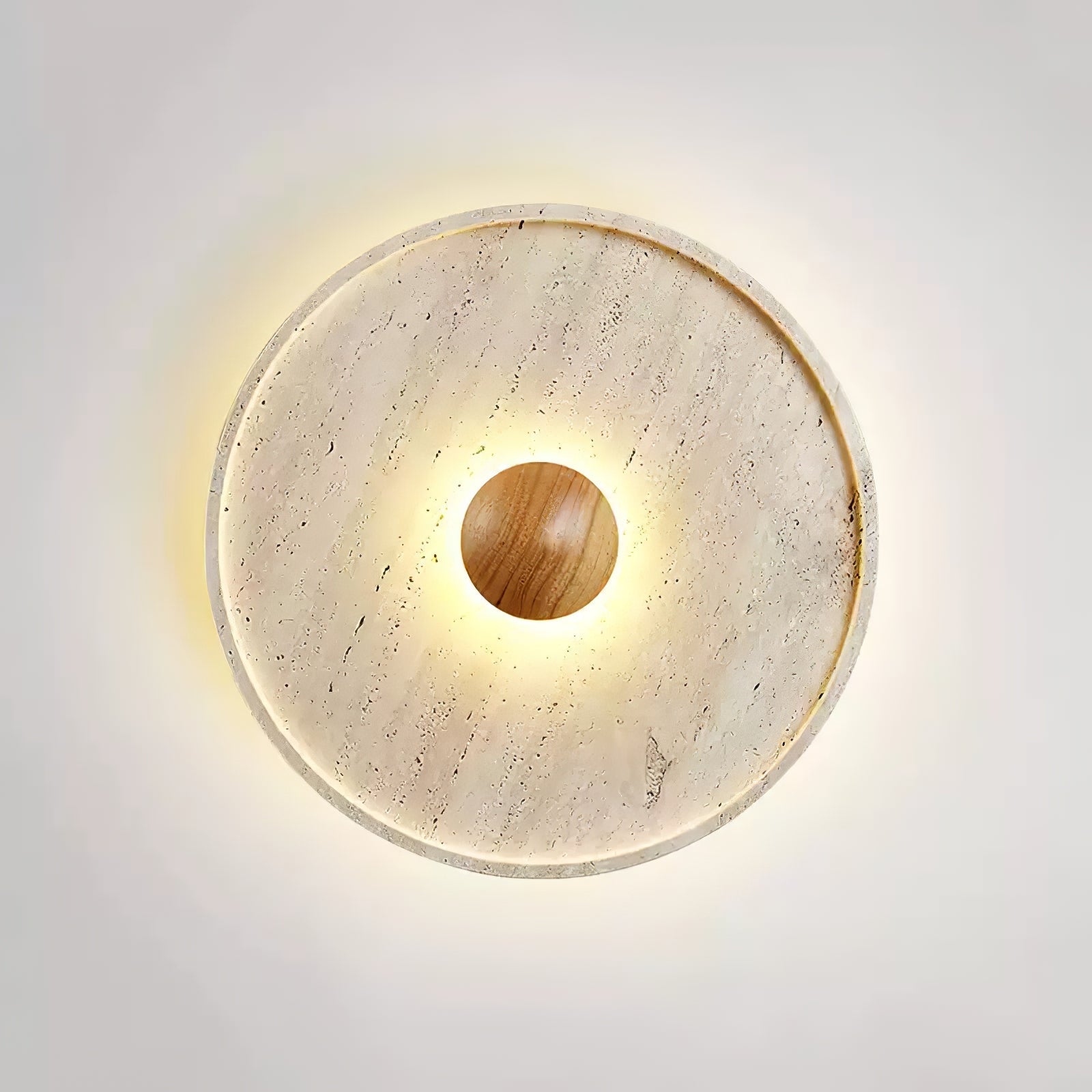 Lumiround Plafonnier Disque Incrusté en Travertin - Neutralighting