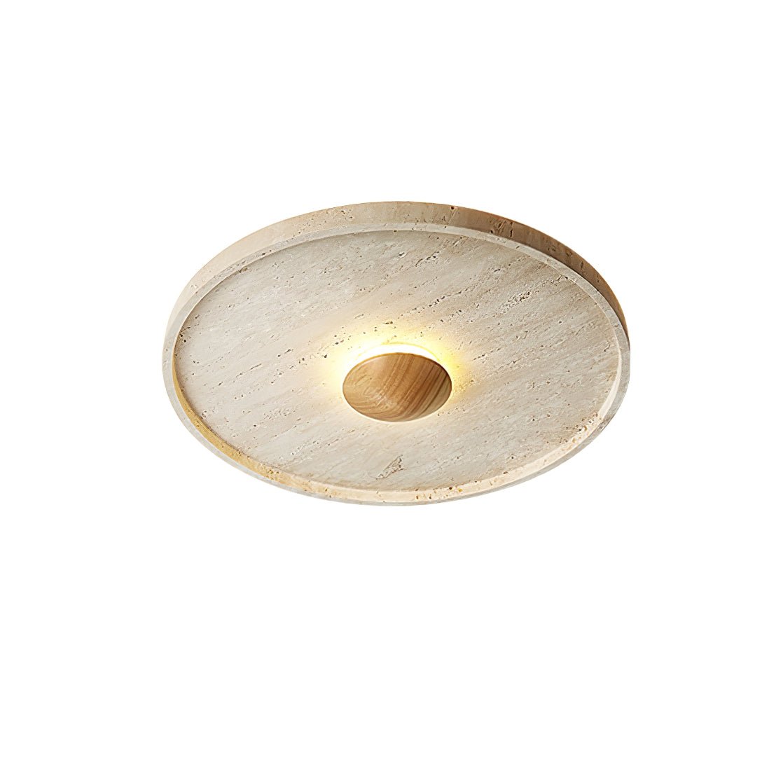 Lumiround Plafonnier Disque Incrusté en Travertin - Neutralighting