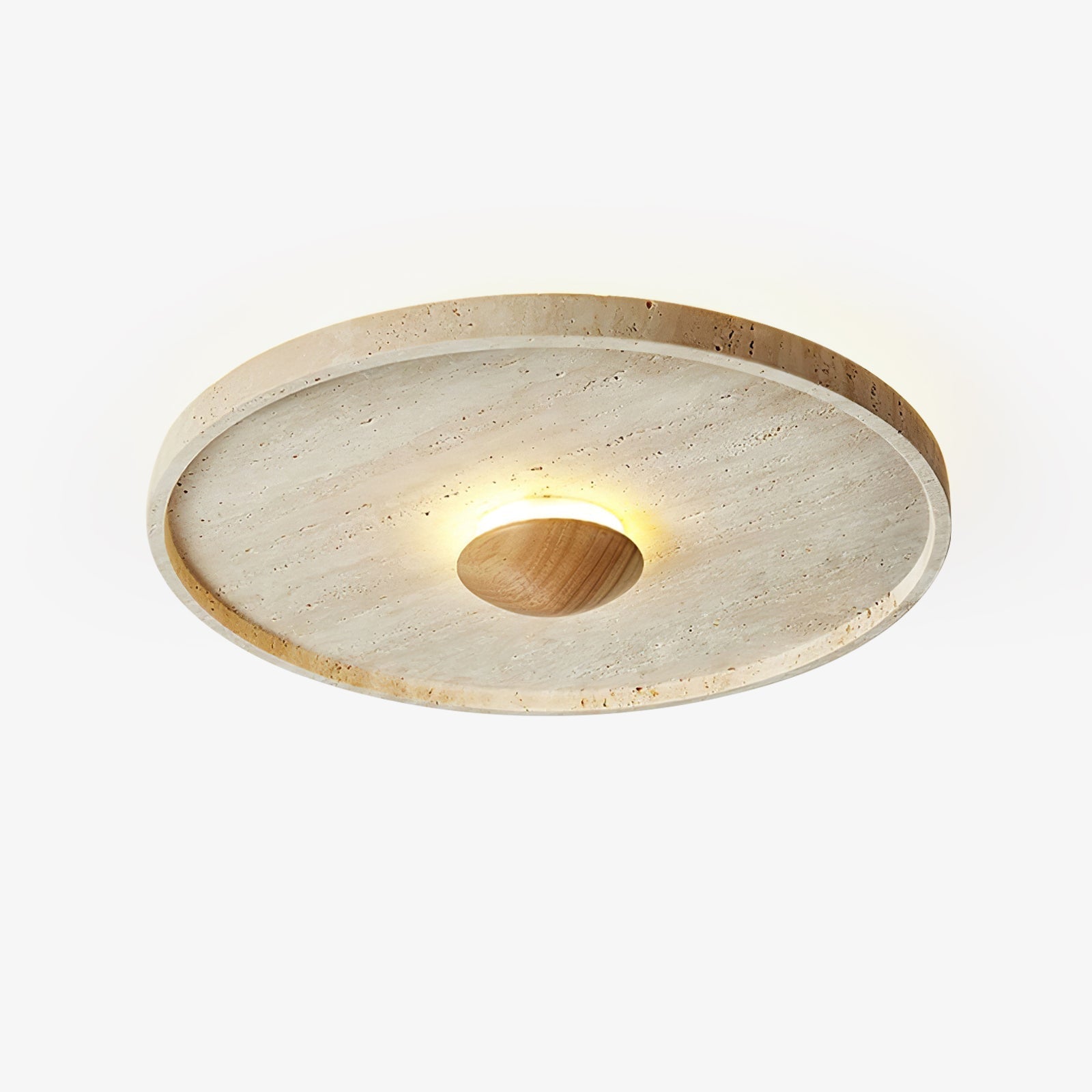 Lumiround Plafonnier Disque Incrusté en Travertin - Neutralighting