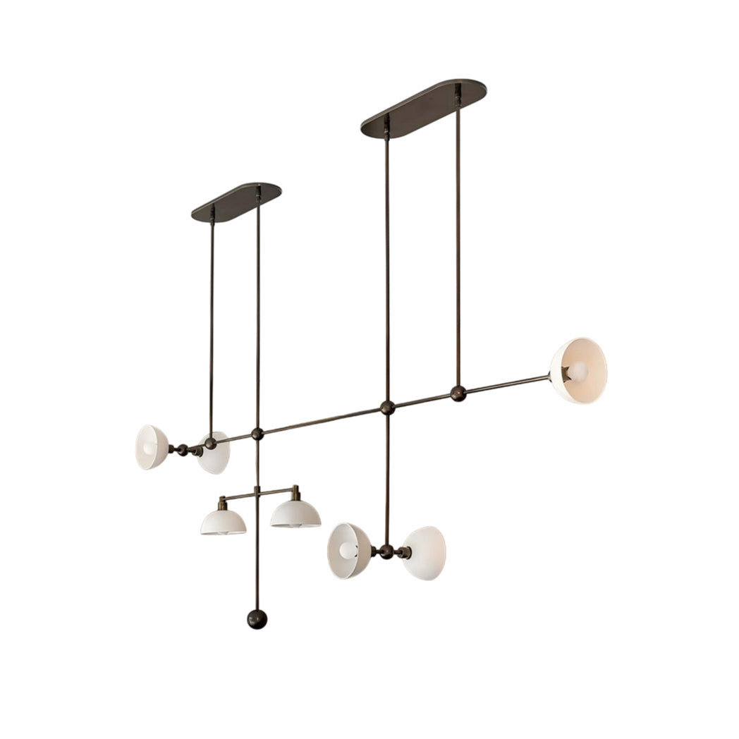 Izorora Modern Minimalist Trapeze Metal Chandelier - Lamp Copper