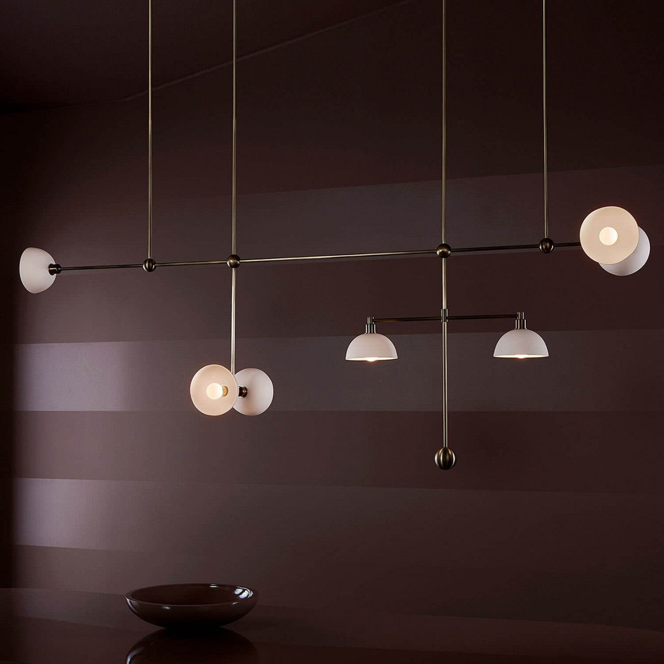 Izorora Modern Minimalist Trapeze Metal Chandelier - Lamp Copper
