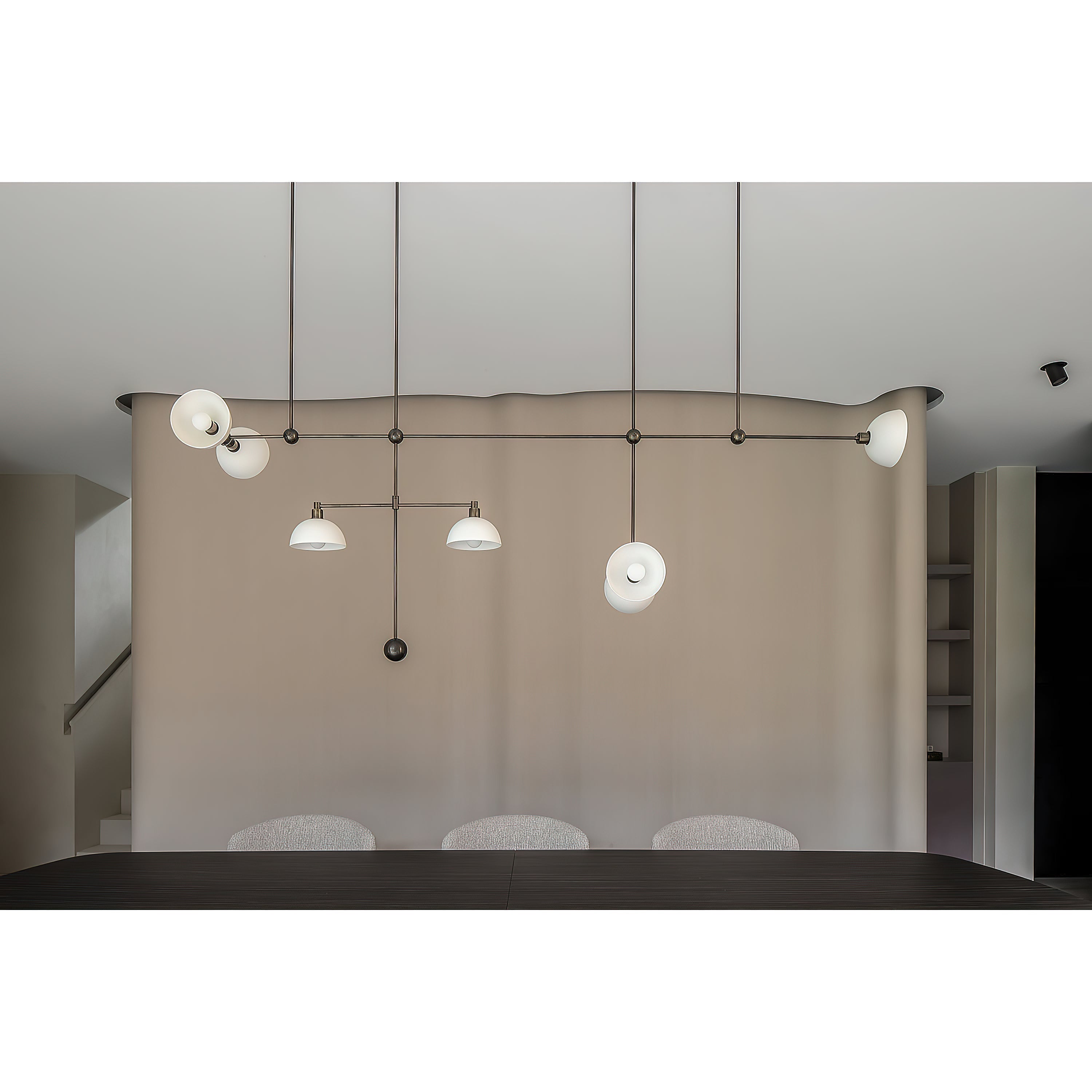 Izorora Modern Minimalist Trapeze Metal Chandelier - Lamp Copper
