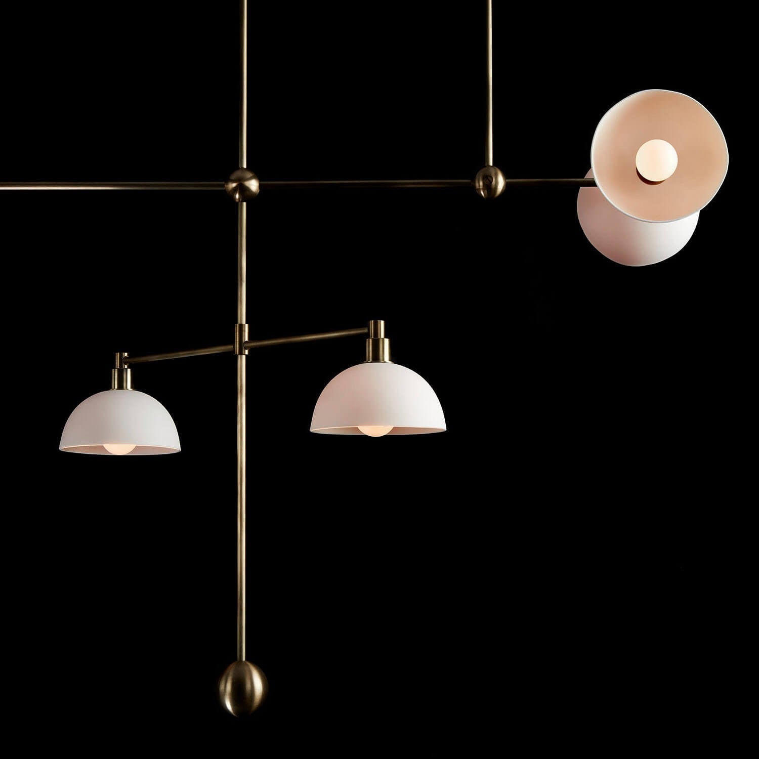 Izorora Modern Minimalist Trapeze Metal Chandelier - Lamp Copper