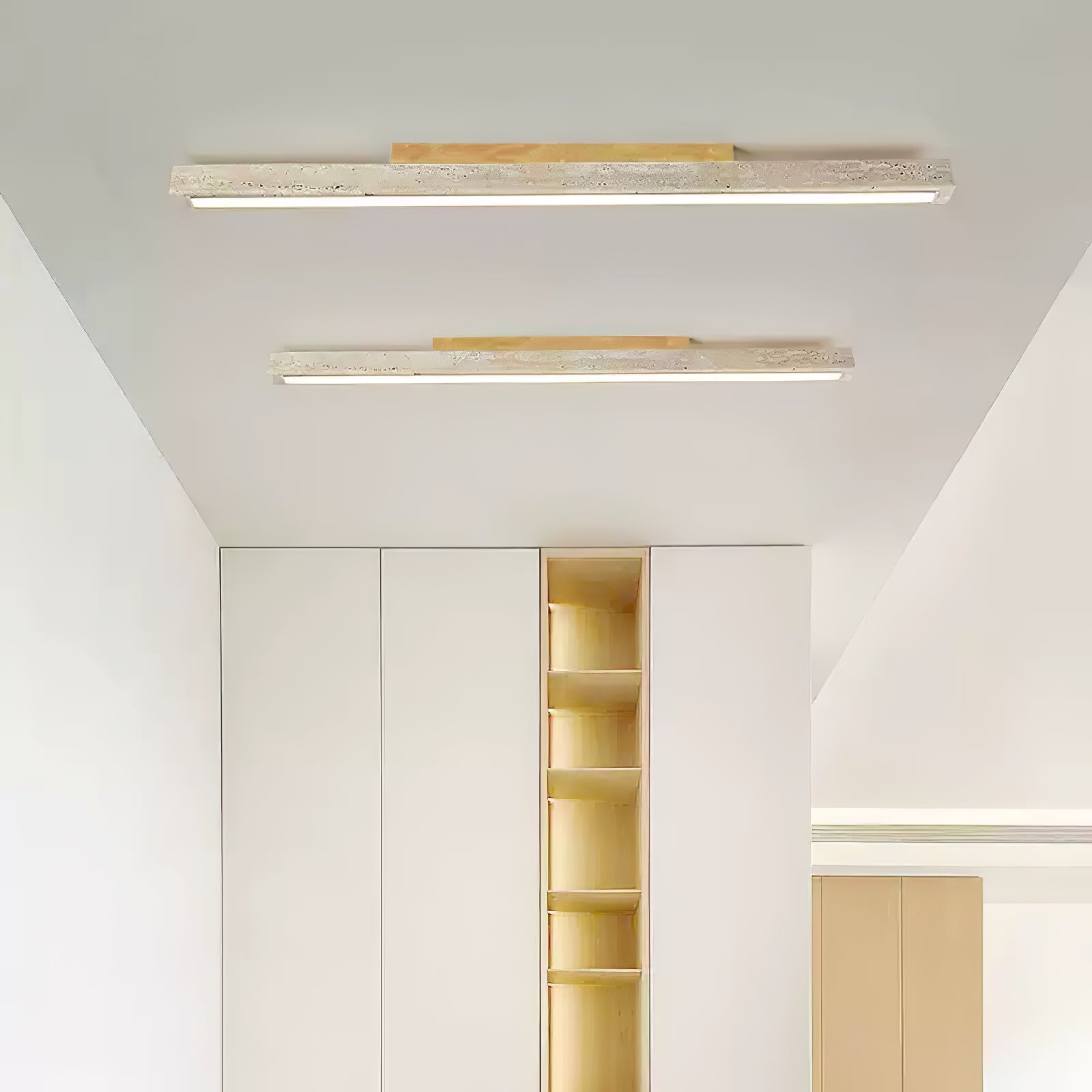 Orvenarae Lumière Linéaire en Travertin Minimaliste - Neutralighting