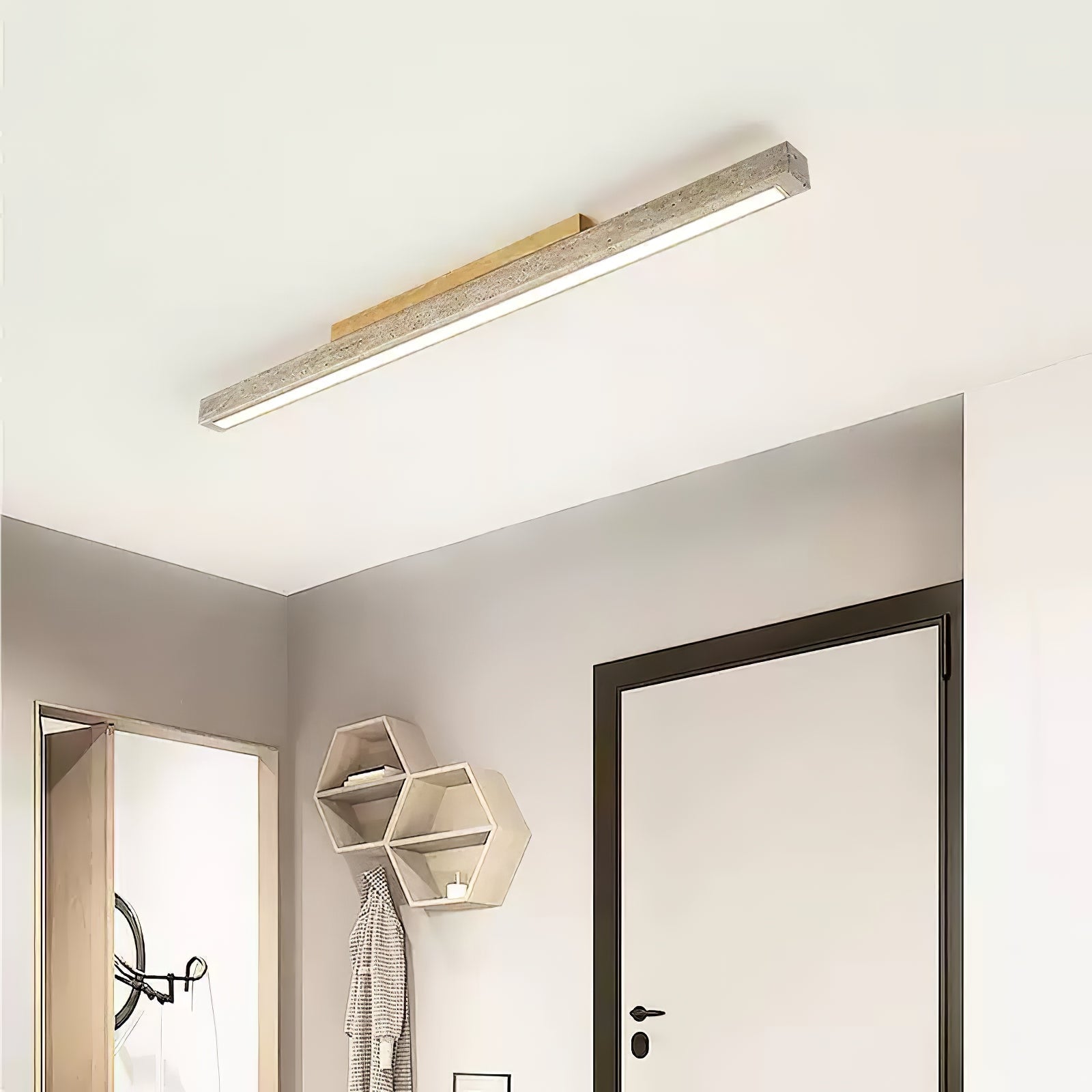 Orvenarae Lumière Linéaire en Travertin Minimaliste - Neutralighting