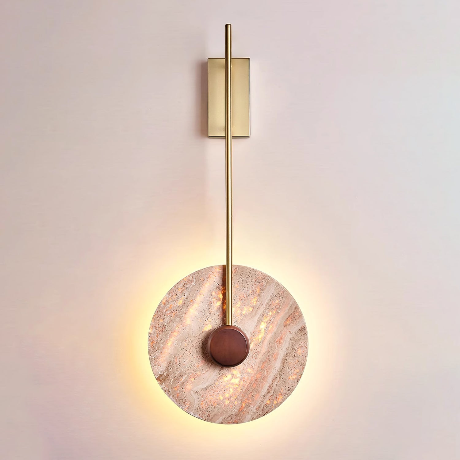 Visolia Applique Murale Minimaliste en Travertin - Neutralighting