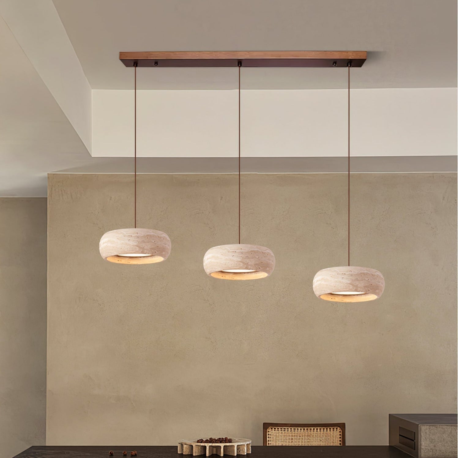 Tova Suspensions en Travertin en Forme de Donut - Neutralighting