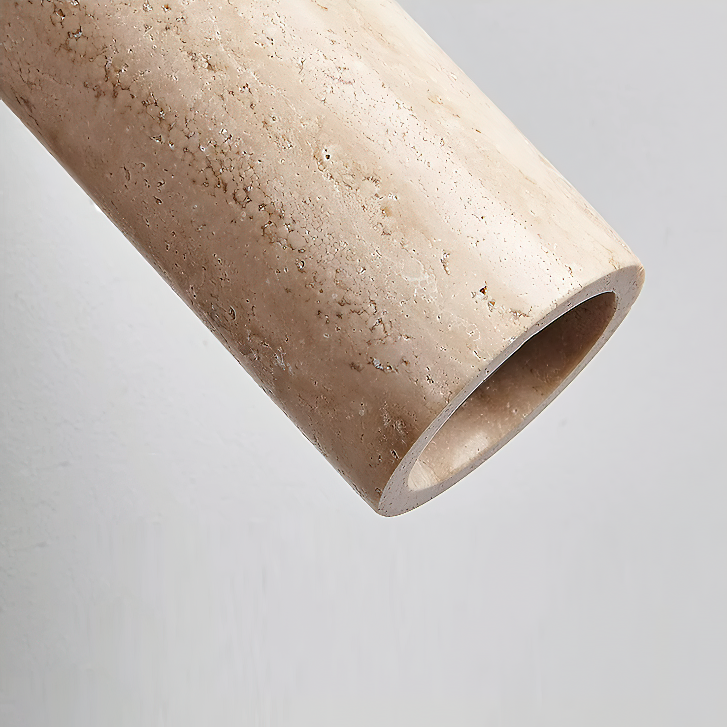 Arvararae Modern Minimalist Wooden Travertine Wall Lamp - Lamp Copper