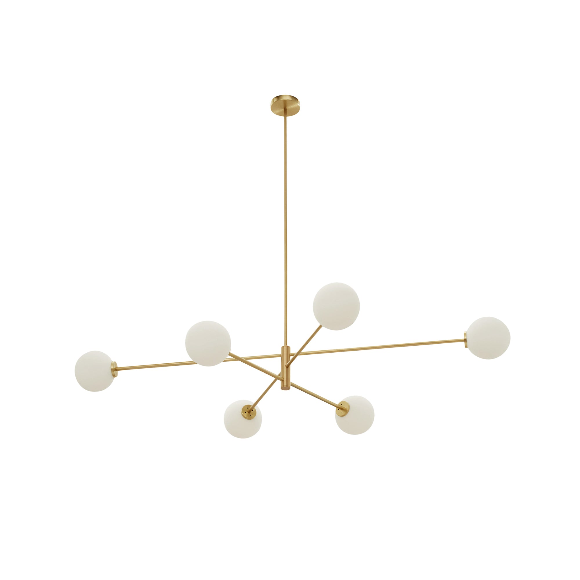 Catalel Modern Minimalist Brass Glass Chandelier - Lamp Copper