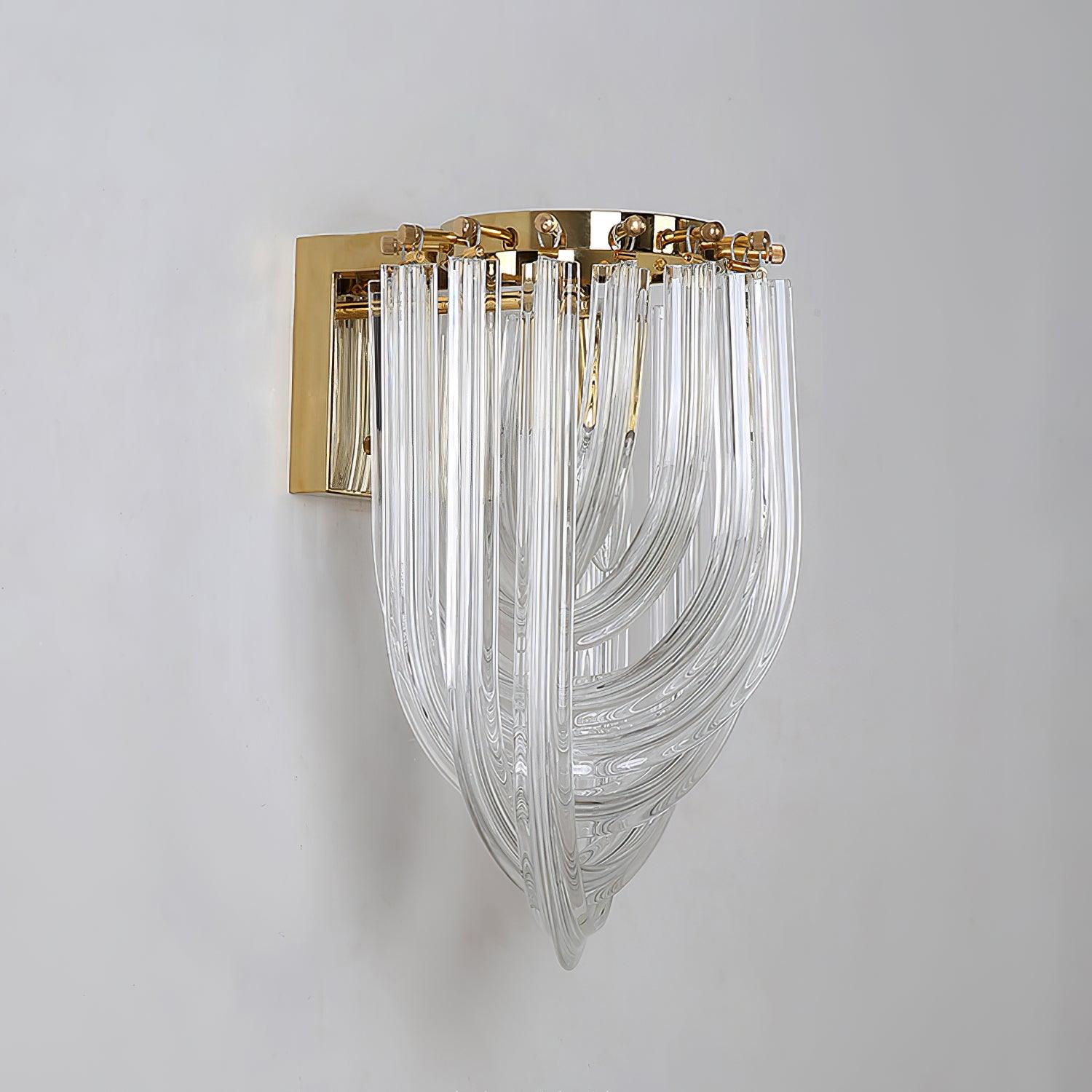 Aurora Wall Lamp Trevi Murano Glass Gold Modern Luxury - Letslighting