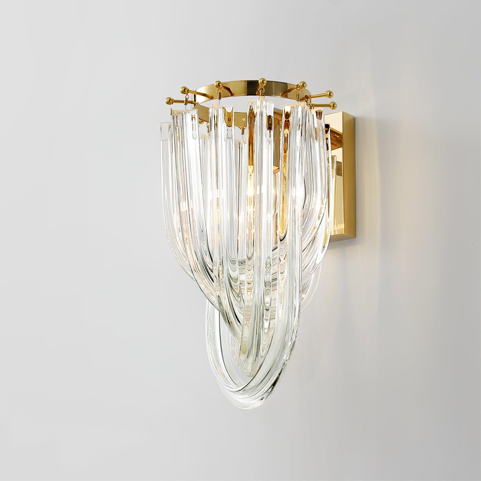 Aurora Wall Lamp Trevi Murano Glass Gold Modern Luxury - Letslighting