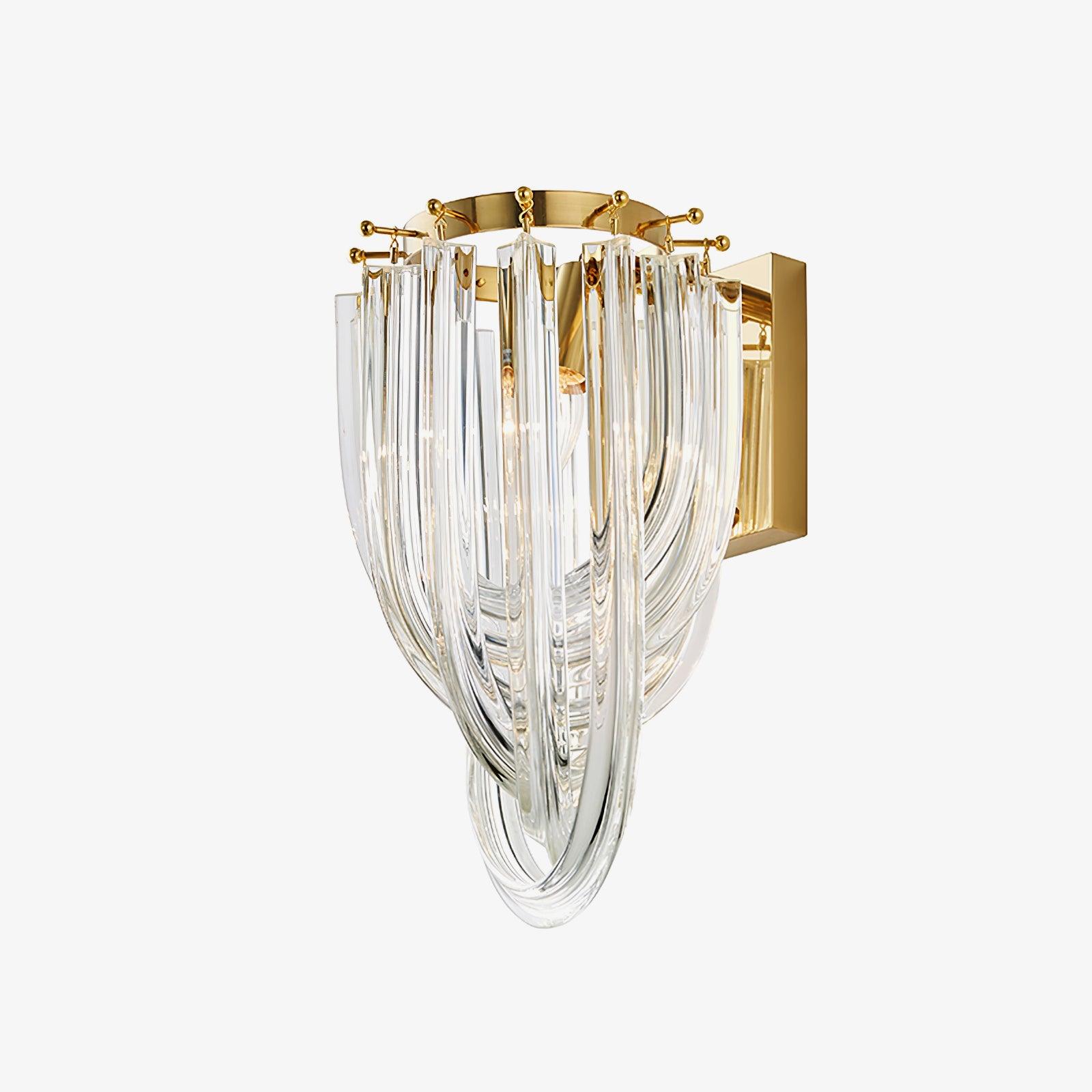 Aurora Wall Lamp Trevi Murano Glass Gold Modern Luxury - Letslighting