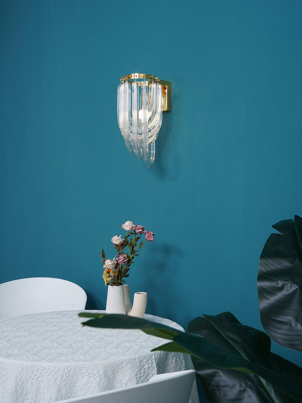 Aurora Wall Lamp Trevi Murano Glass Gold Modern Luxury - Letslighting