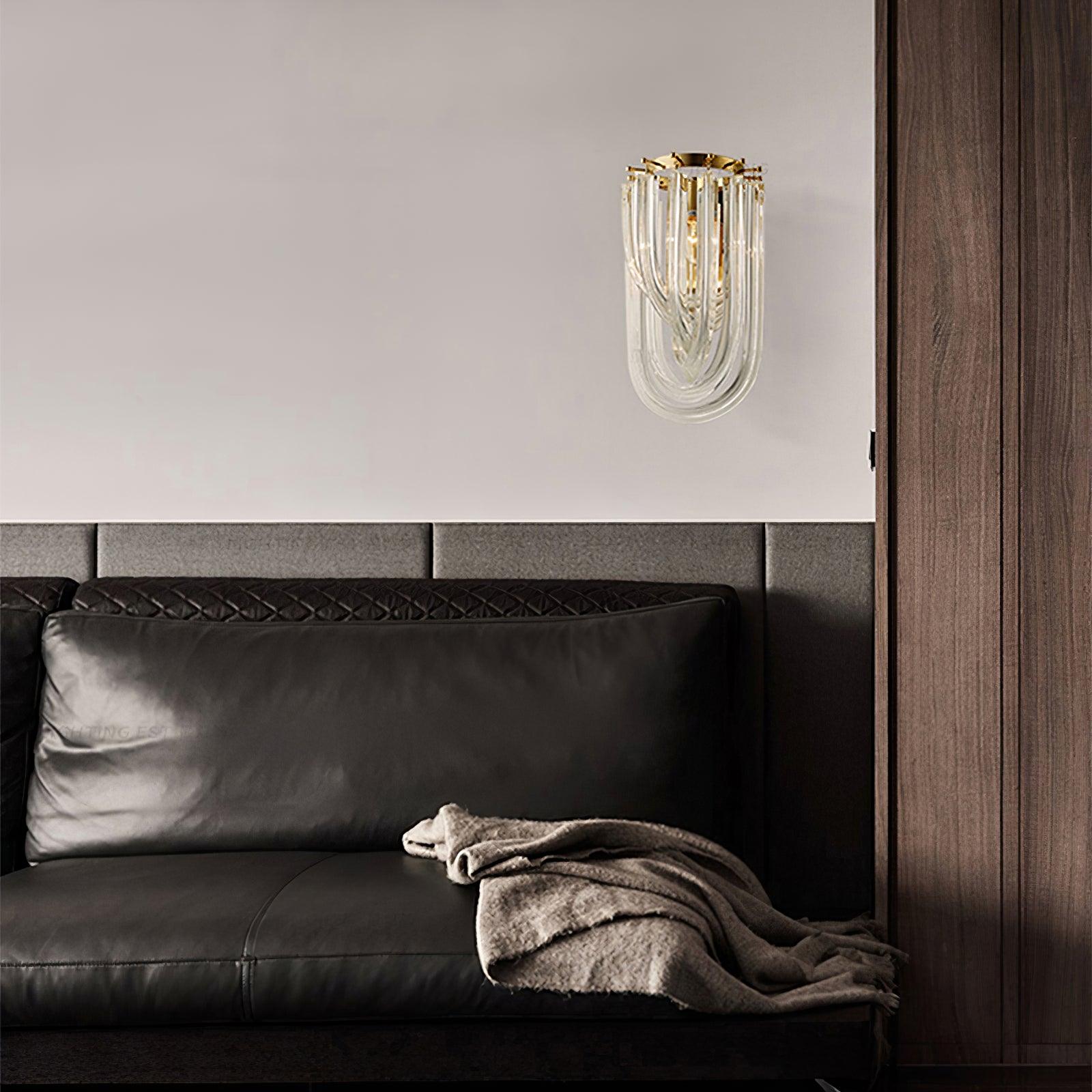 Aurora Wall Lamp Trevi Murano Glass Gold Modern Luxury - Letslighting