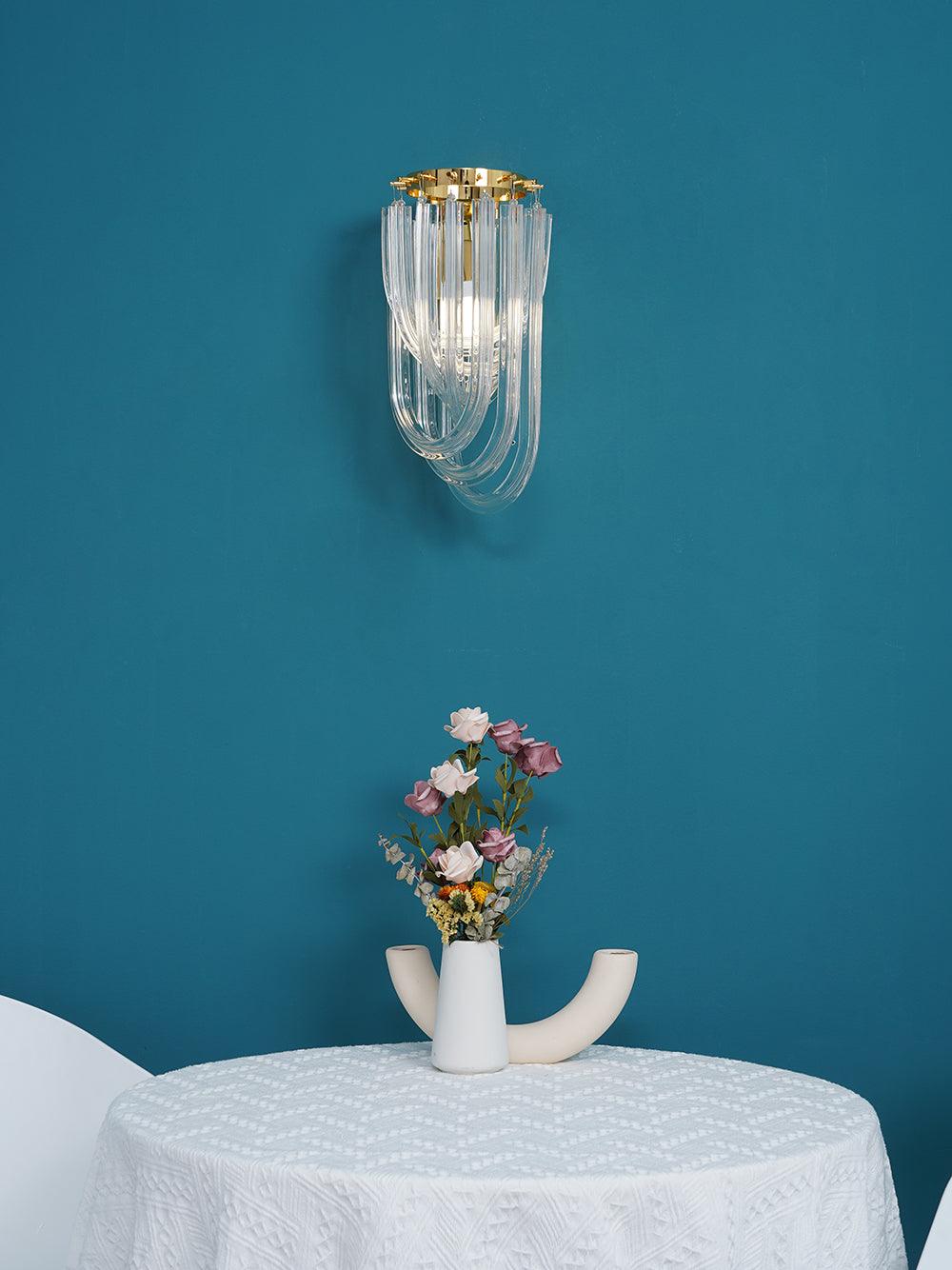 Aurora Wall Lamp Trevi Murano Glass Gold Modern Luxury - Letslighting