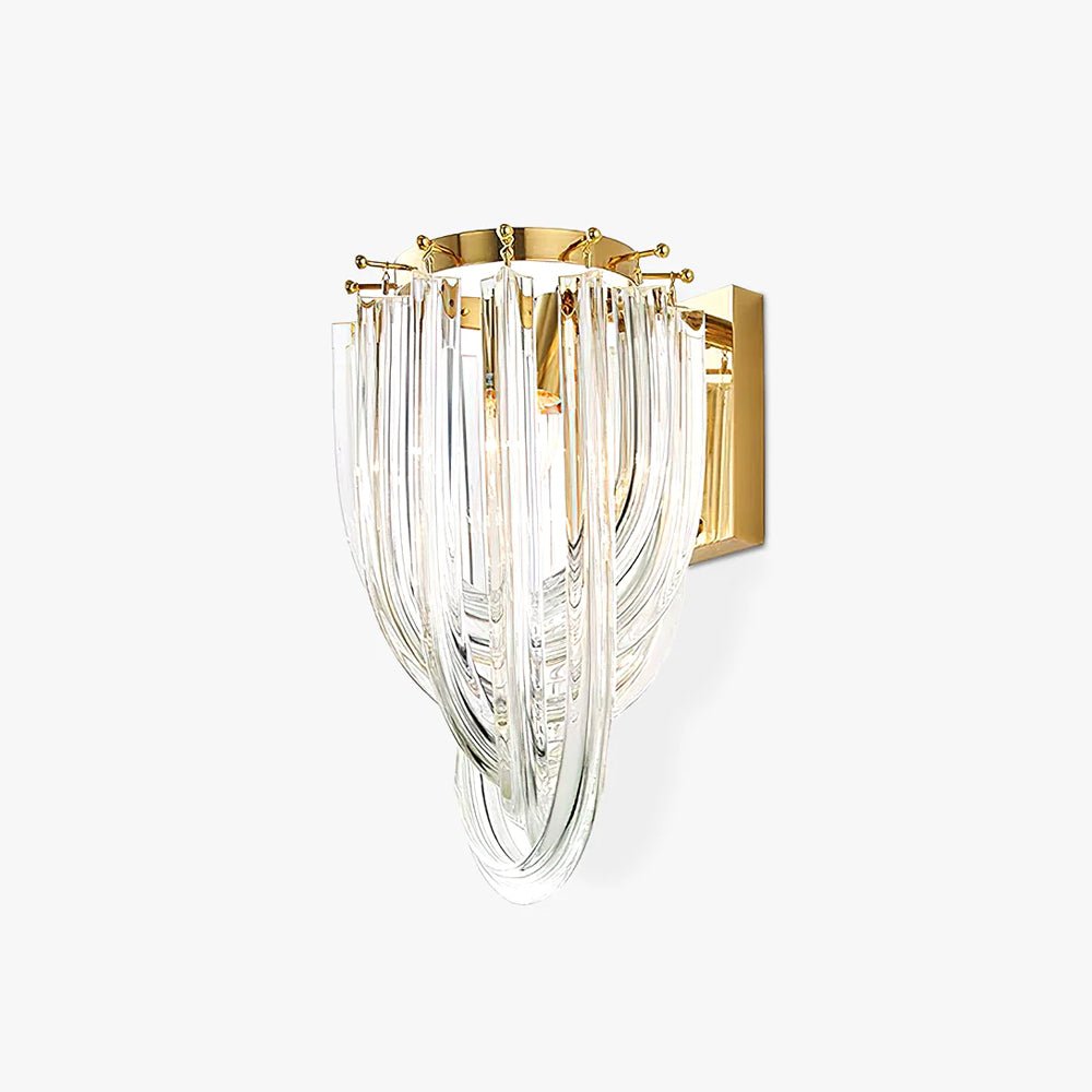 Aurora Wall Lamp Trevi Murano Glass Gold Modern Luxury - Letslighting