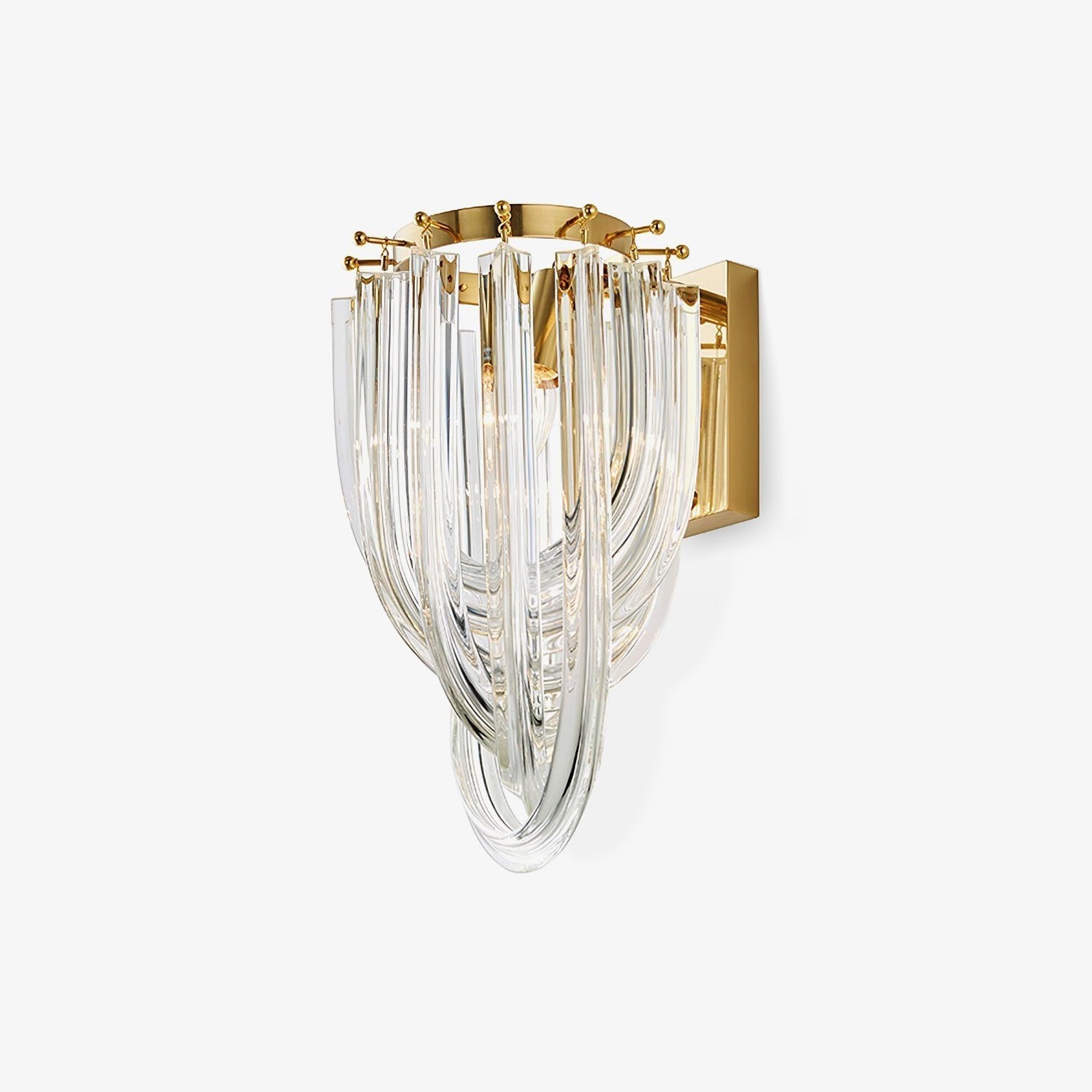 Aurora Wall Lamp Trevi Murano Glass Gold Modern Luxury - Letslighting
