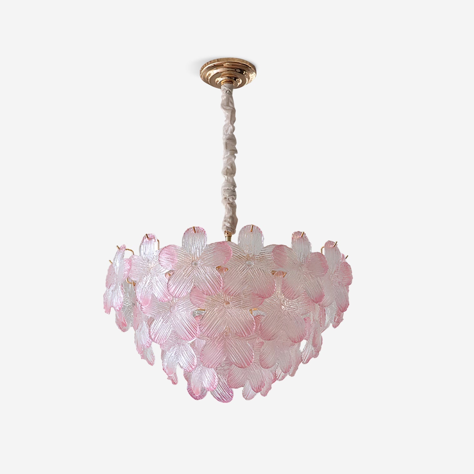 Cavine Lustre en verre rose en forme de fleur - Neutralighting