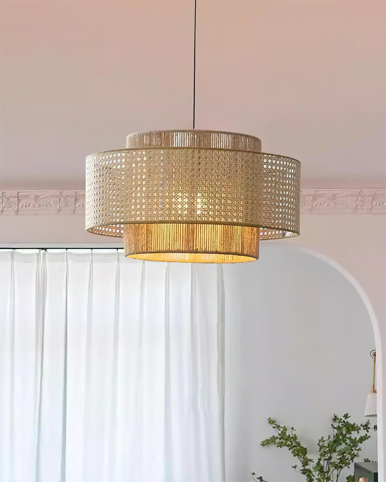 Triela Suspension Stratifié Rotin - Neutralighting