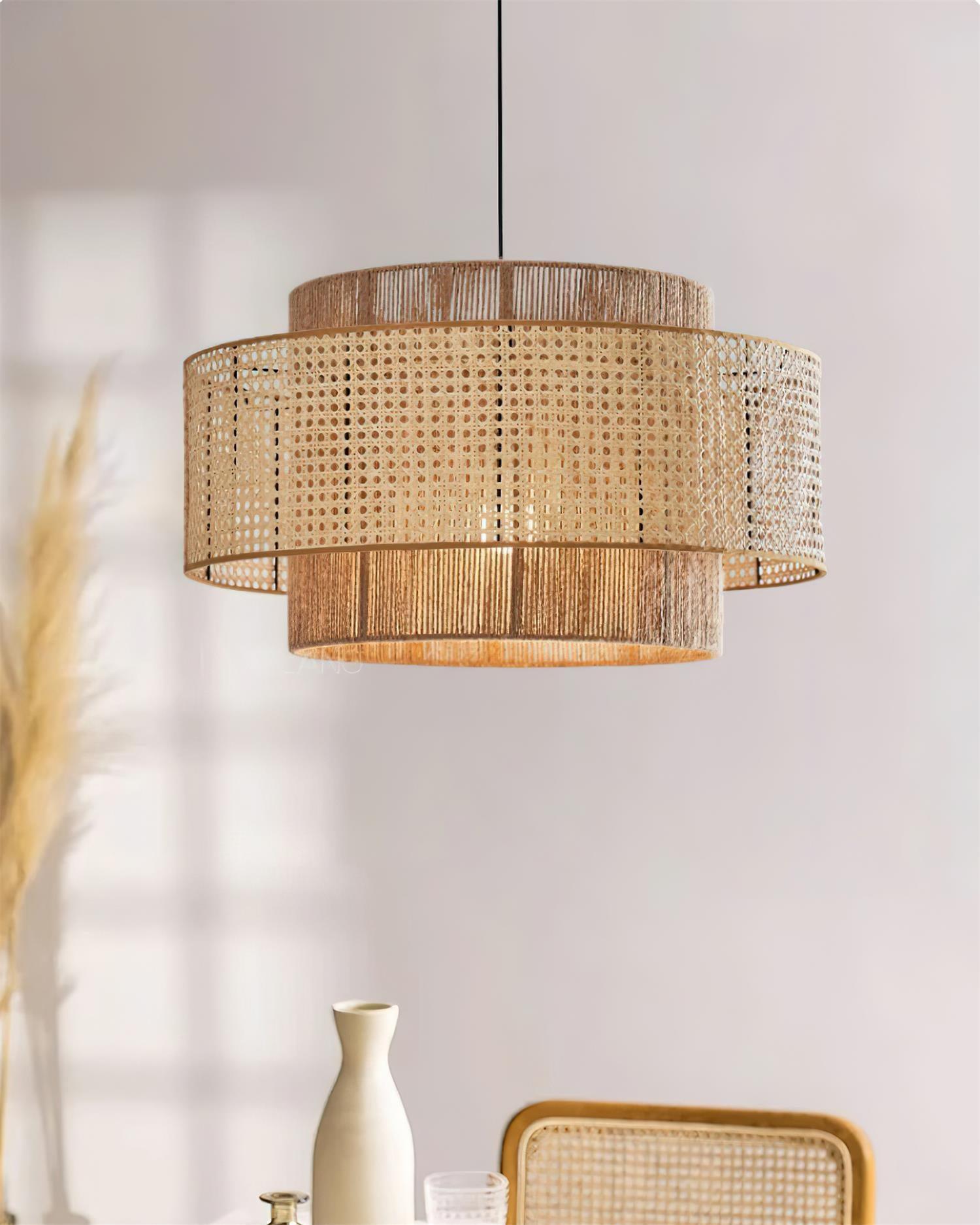 Triela Suspension Stratifié Rotin - Neutralighting