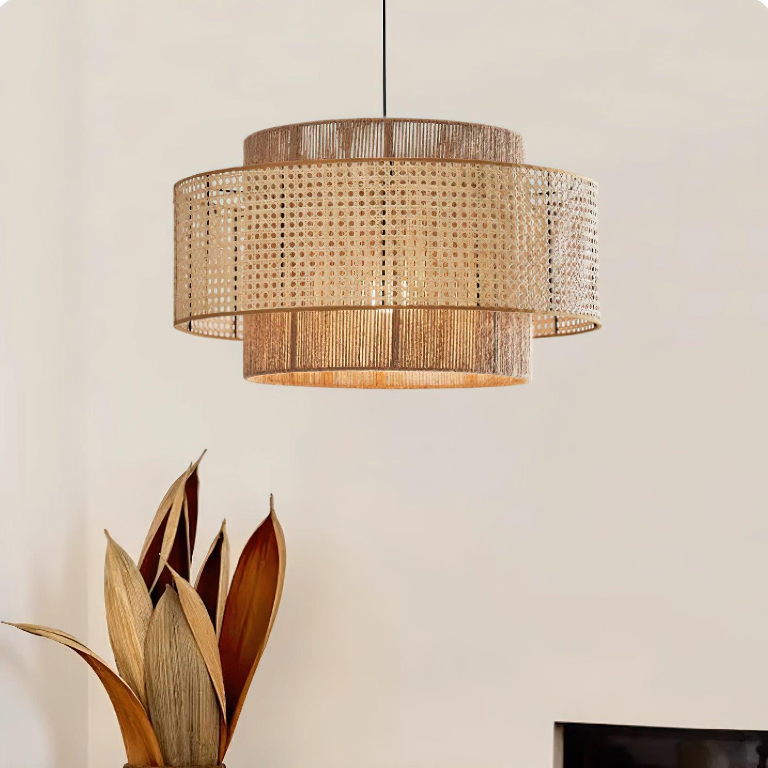 Triela Suspension Stratifié Rotin - Neutralighting