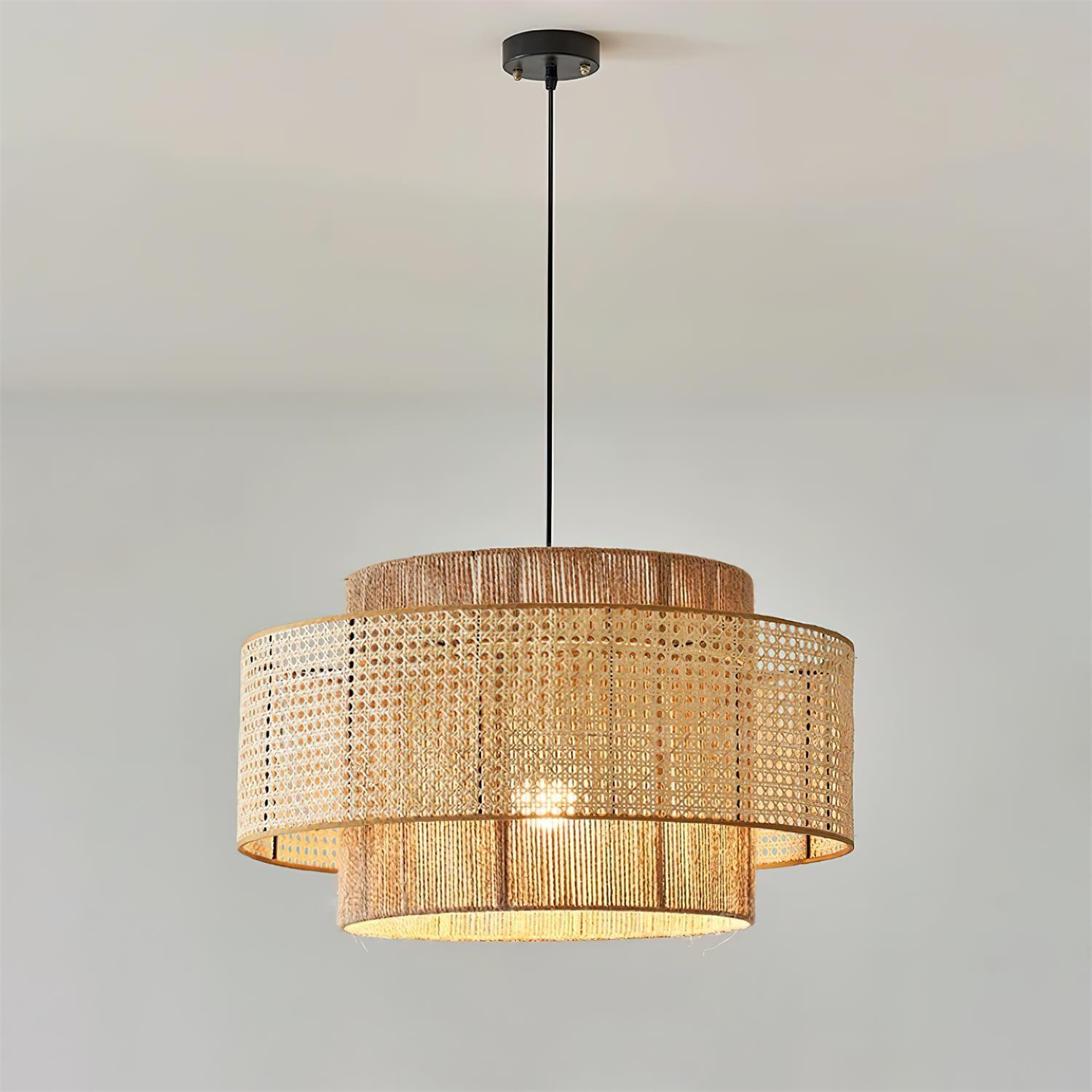 Triela Suspension Stratifié Rotin - Neutralighting