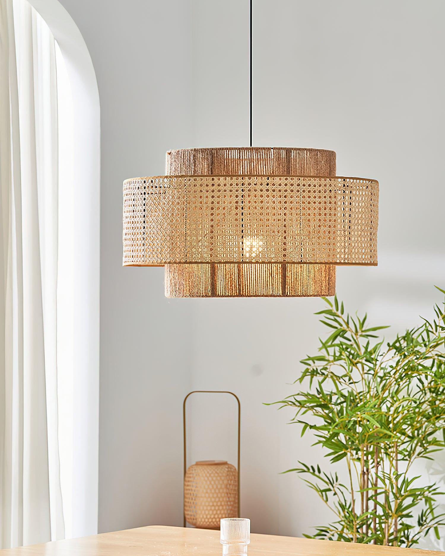 Triela Suspension Stratifié Rotin - Neutralighting