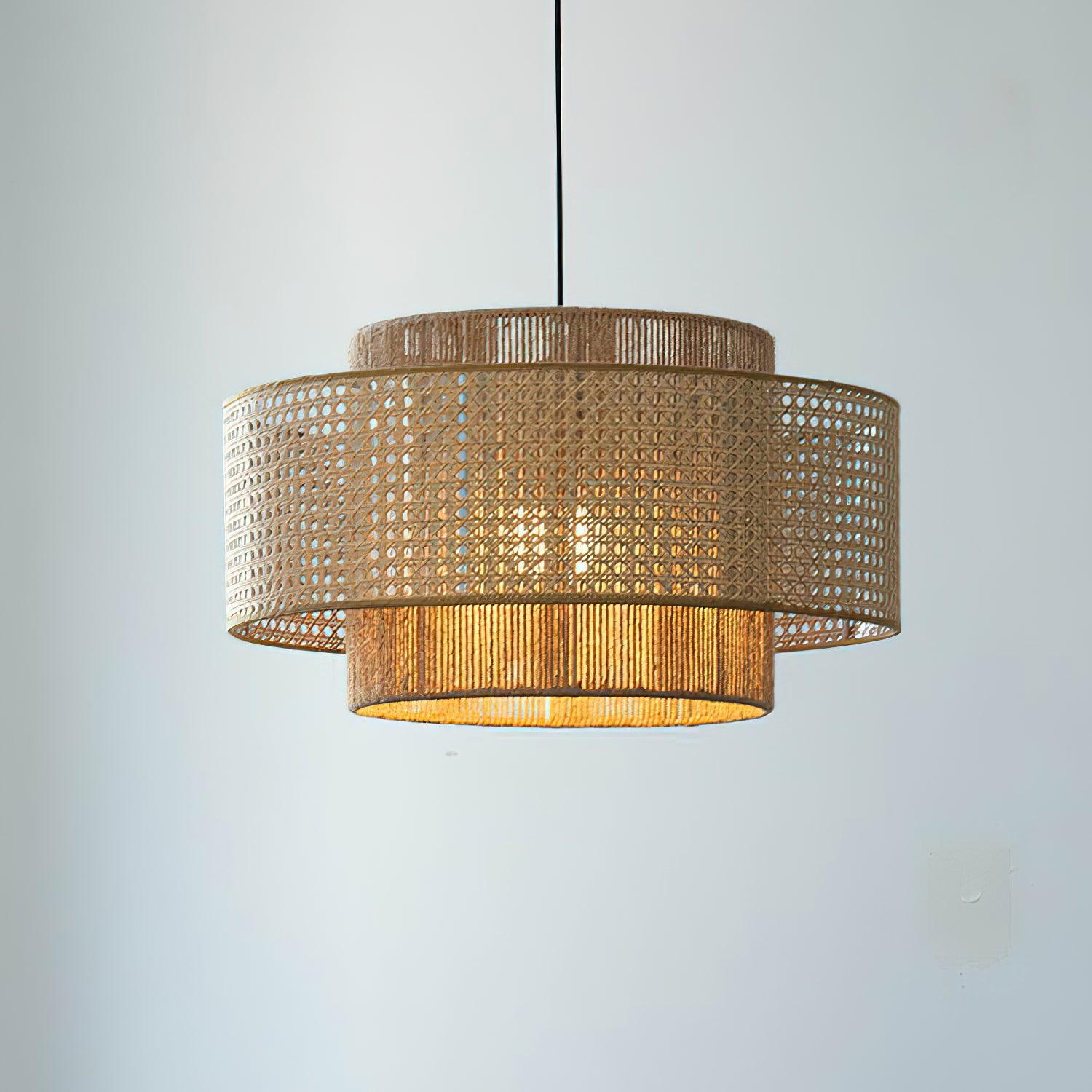 Triela Suspension Stratifié Rotin - Neutralighting