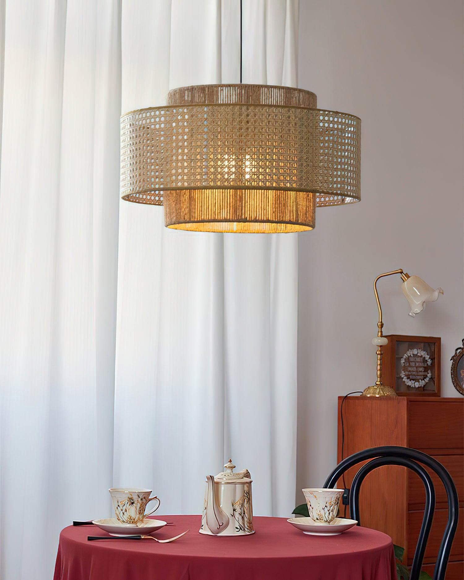 Triela Suspension Stratifié Rotin - Neutralighting