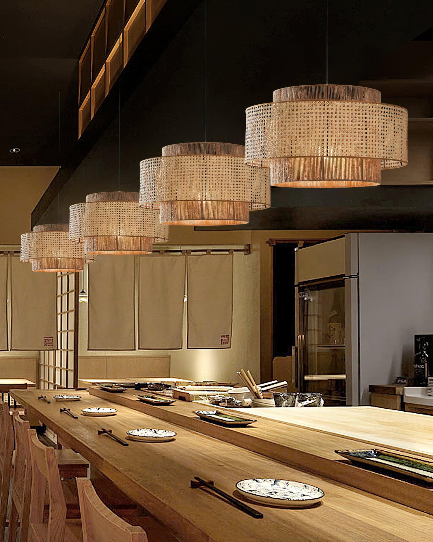 Triela Suspension Stratifié Rotin - Neutralighting