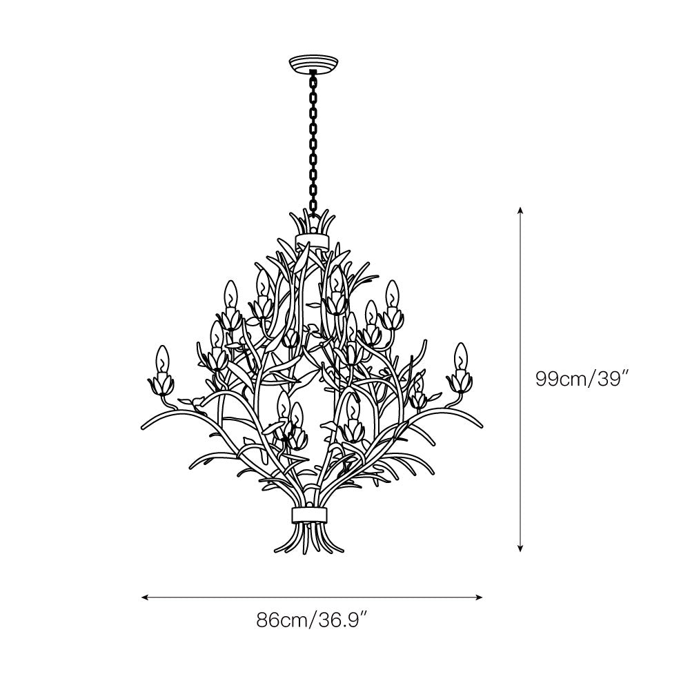 Lydoraris Postmodern Luxury Art Metal Chandelier - Lamp Copper